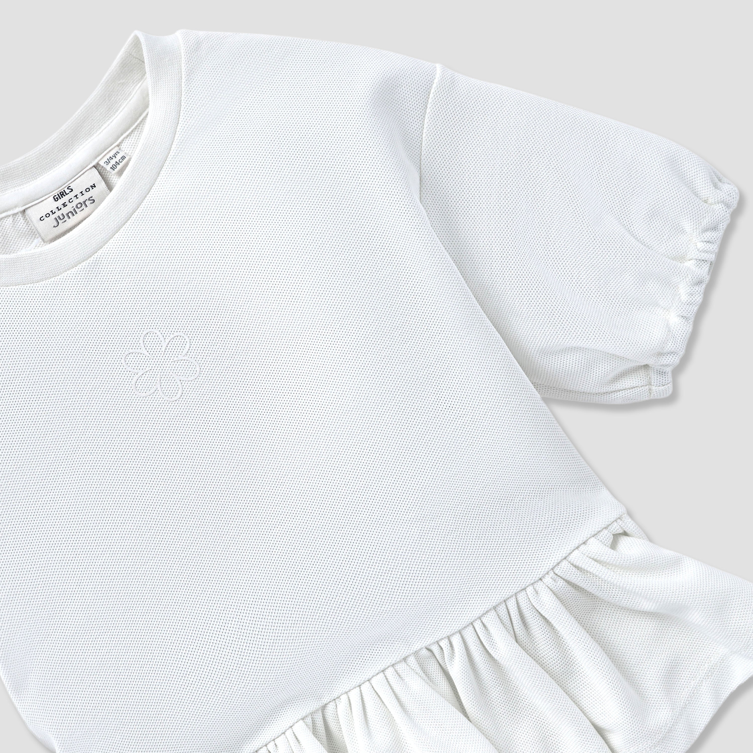 Juniors Textured Peplum Top and Shorts Set
