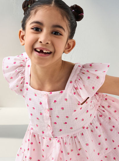 Juniors Fruit Print Sleeveless Peplum Top and Shorts Set-baby-girls-clothing-setsandcoords-image-5