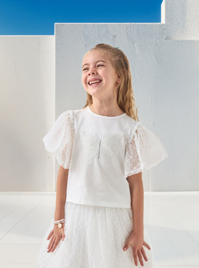 Juniors Butterfly Sequinned Top and Skirt Set-baby-girls-clothing-setsandcoords-image-3