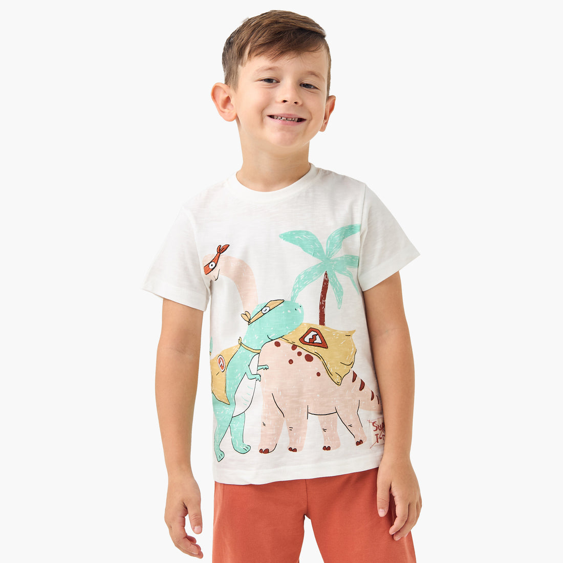 Juniors Graphic Print T-shirt and Solid Pyajama Set