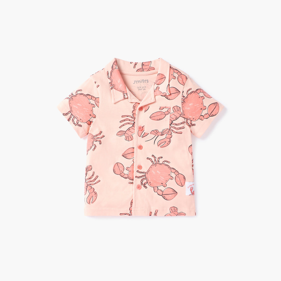 Juniors Crab Print Shirt and Shorts Set