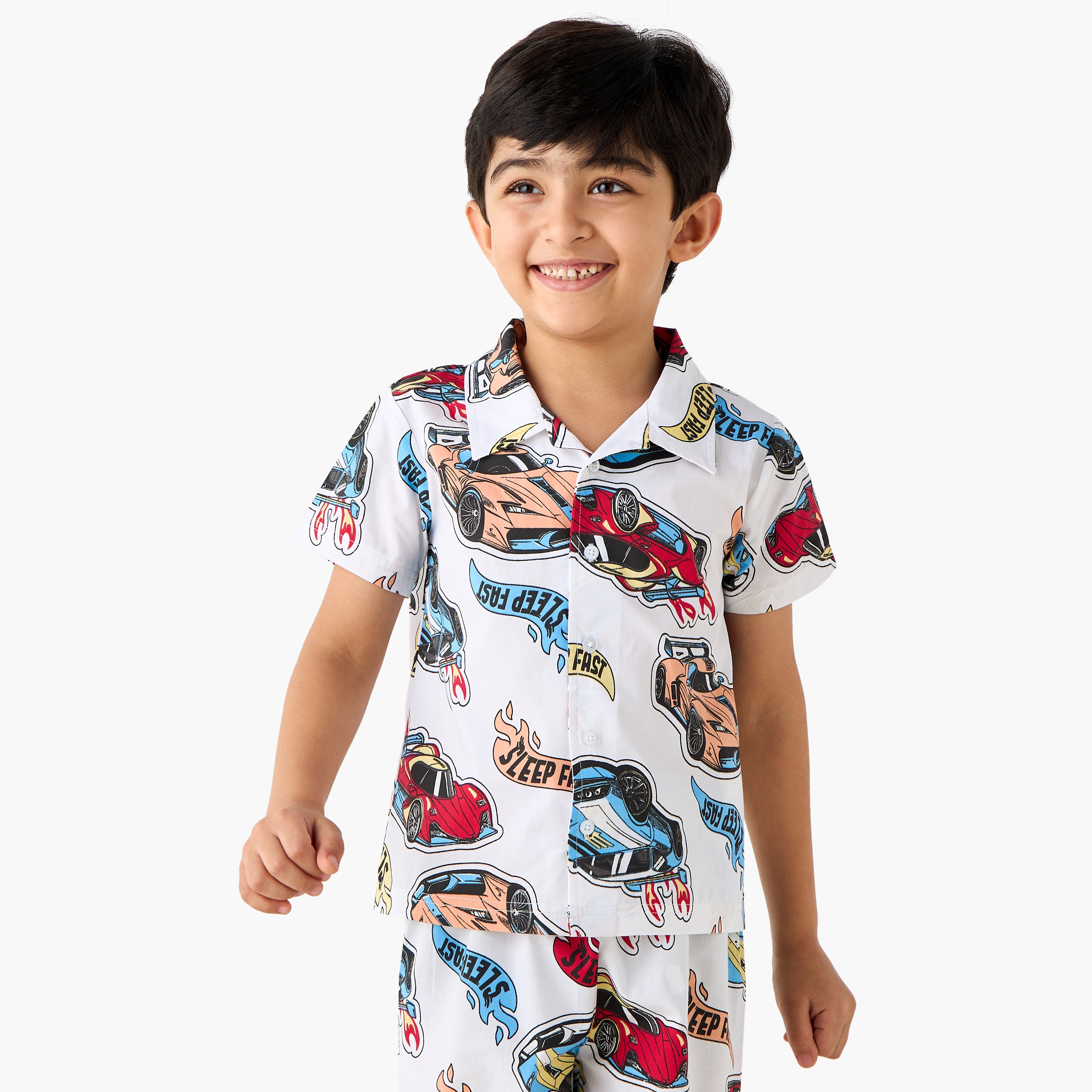 Juniors Racer Print Shirt and Pyjama Set