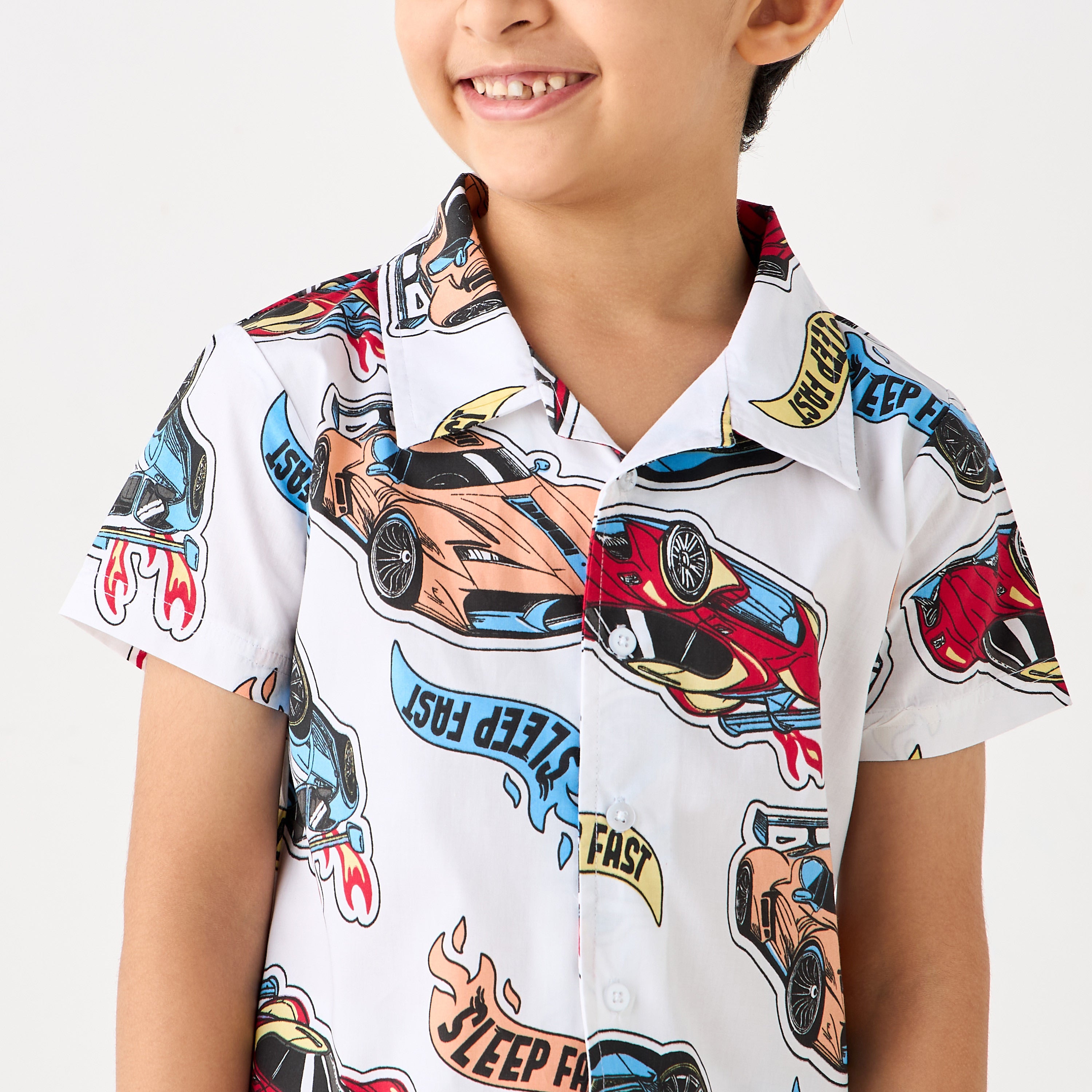 Juniors Racer Print Shirt and Pyjama Set