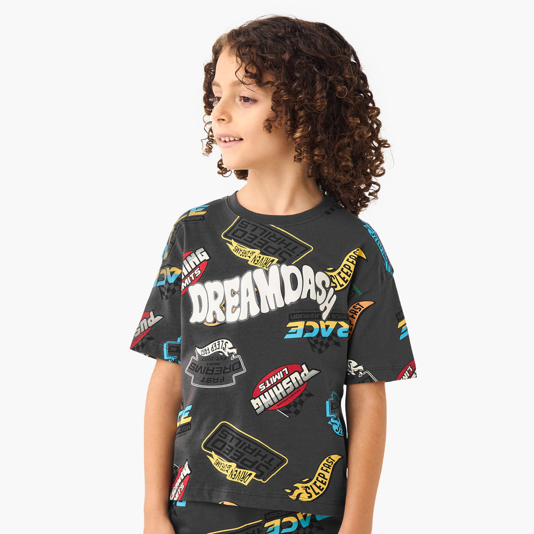 Juniors Printed T-shirt and Pyjama Set