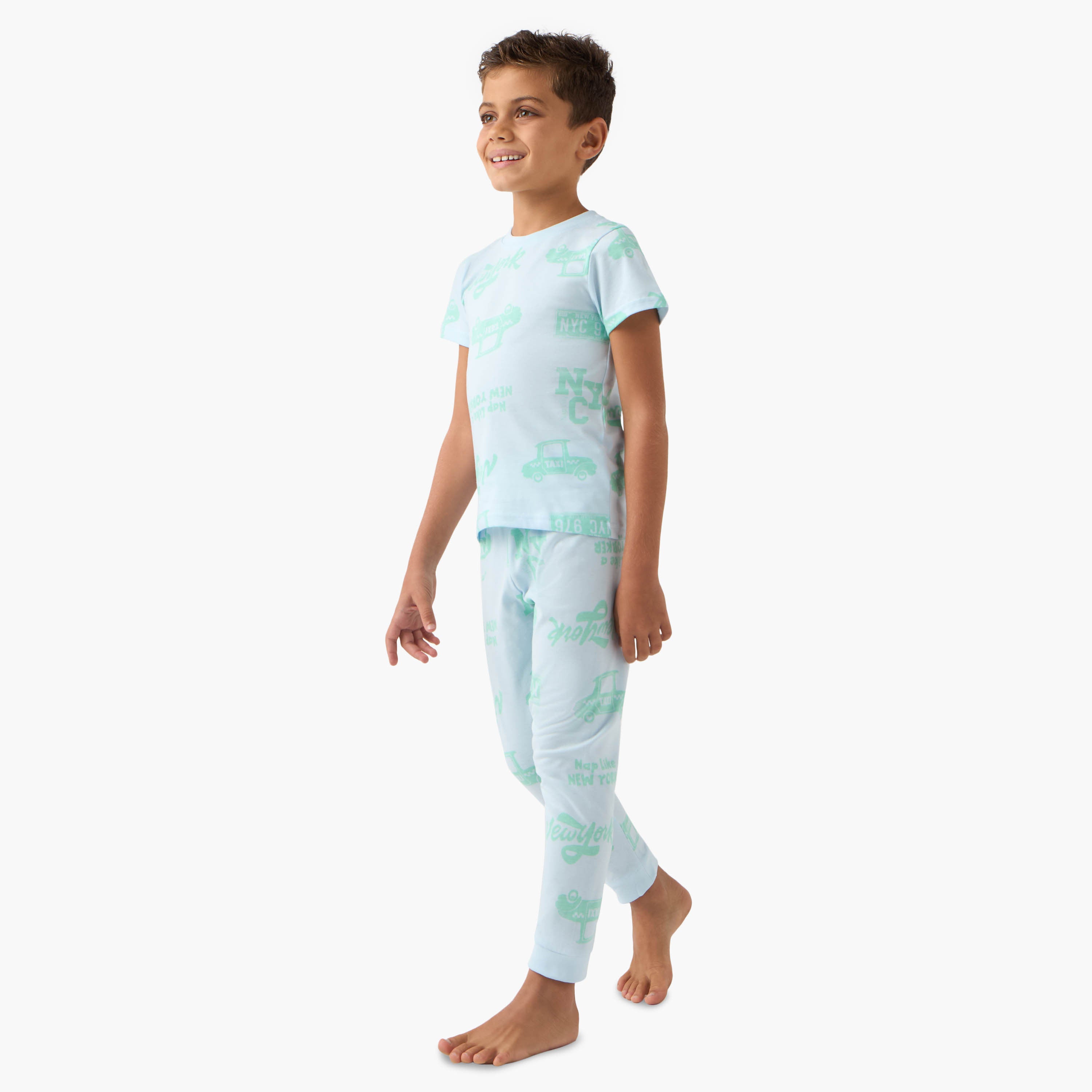 Set of 2 Juniors Printed T-shirt and Pyjamas