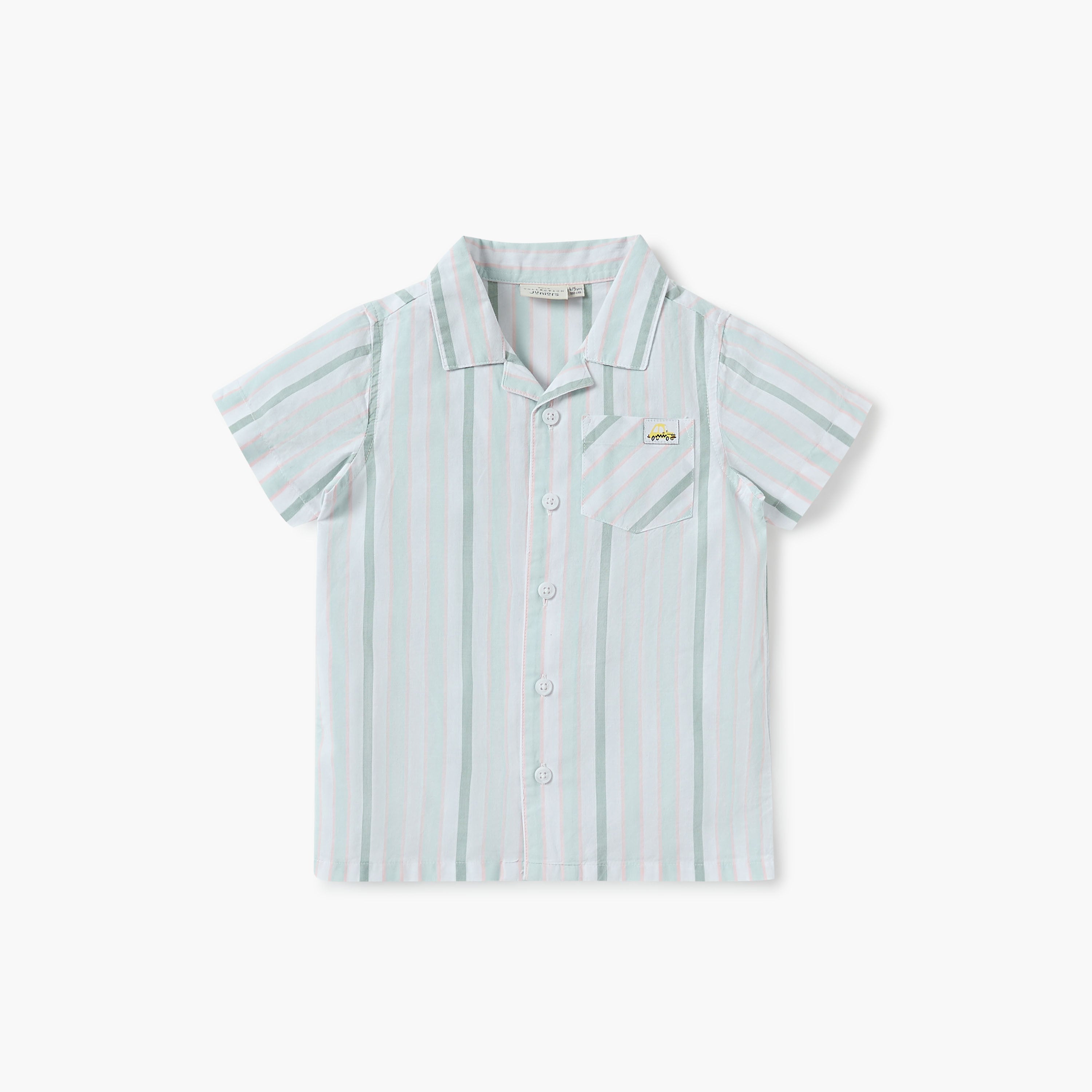 Juniors Striped Shirt and Shorts Set