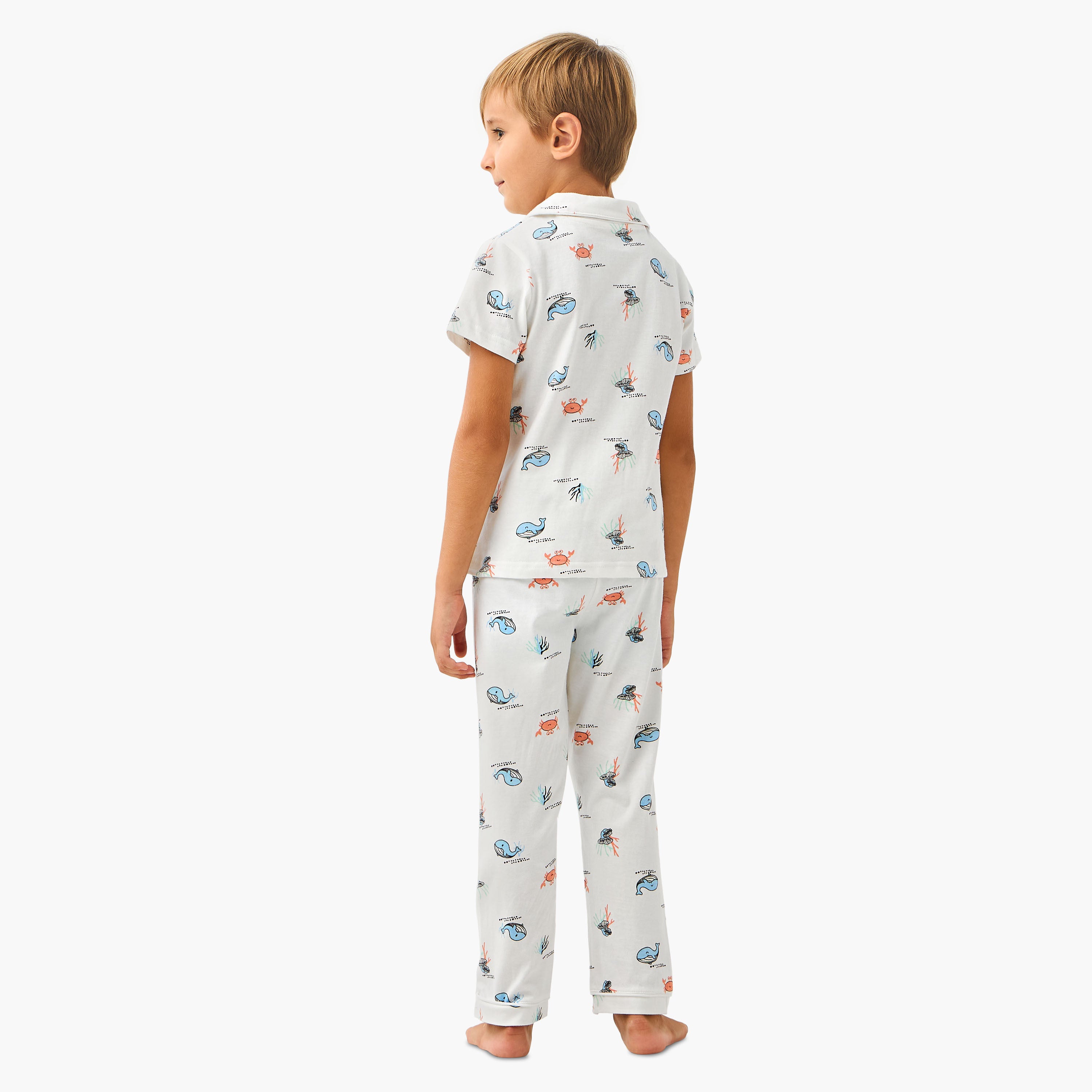 Juniors Sea Life Print Shirt and Pyjama Set