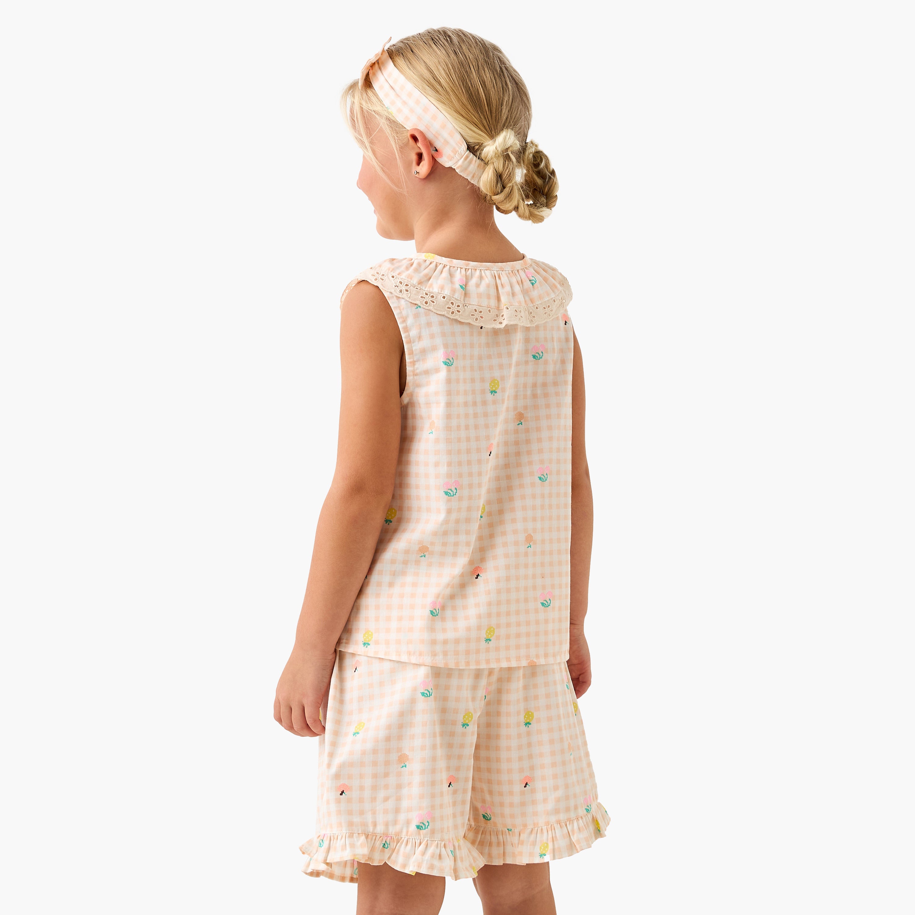 Juniors Checked Pyjama and T-Shirt Set