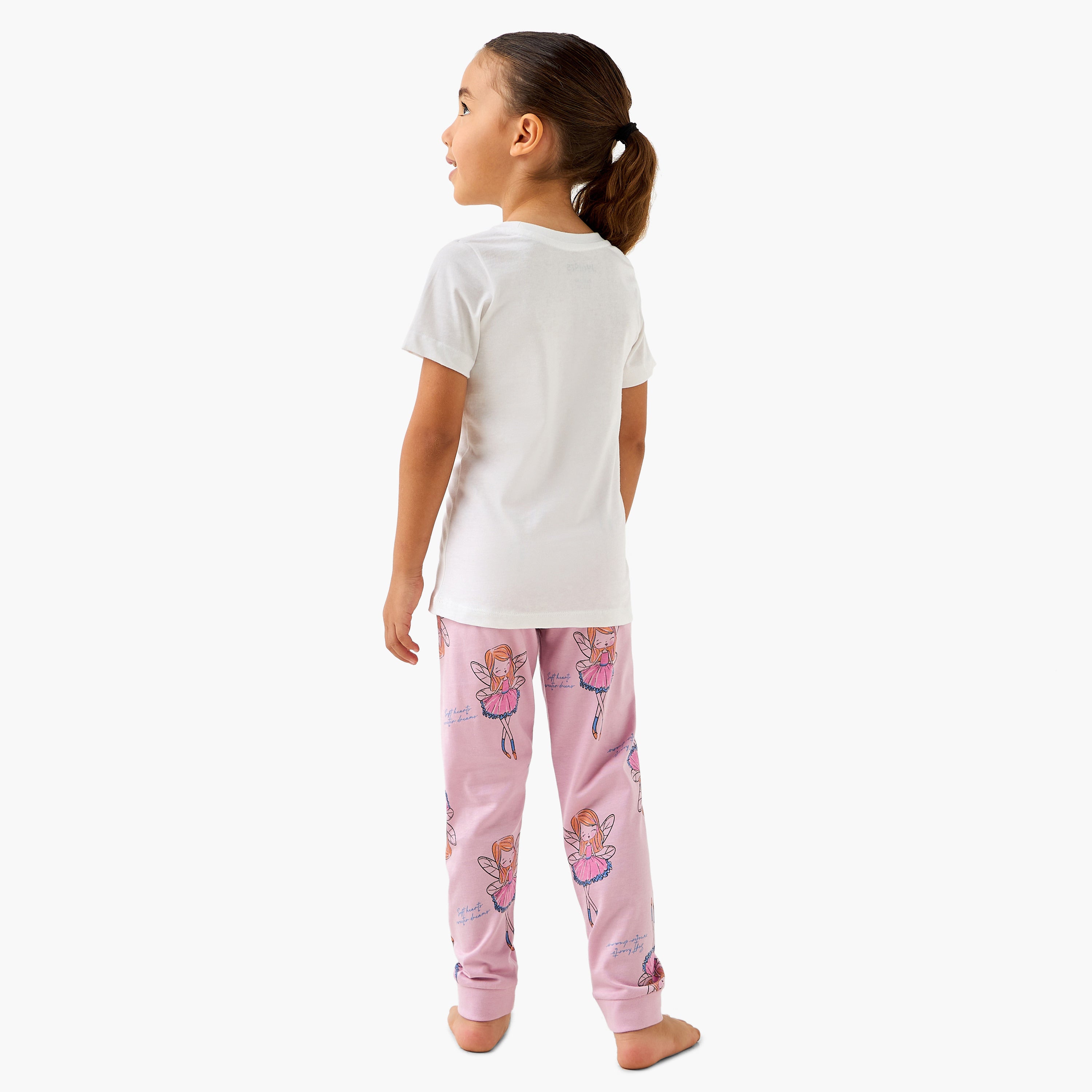 Juniors Ballerina Print T-shirt and Pyjama Set