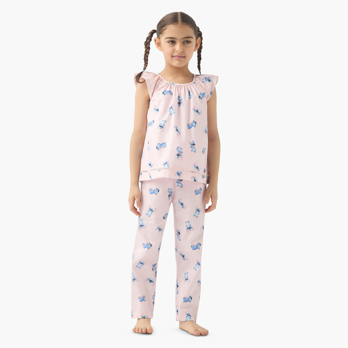 Disney All-Over Stitch Print Sleeveless Top and Pyjama Set