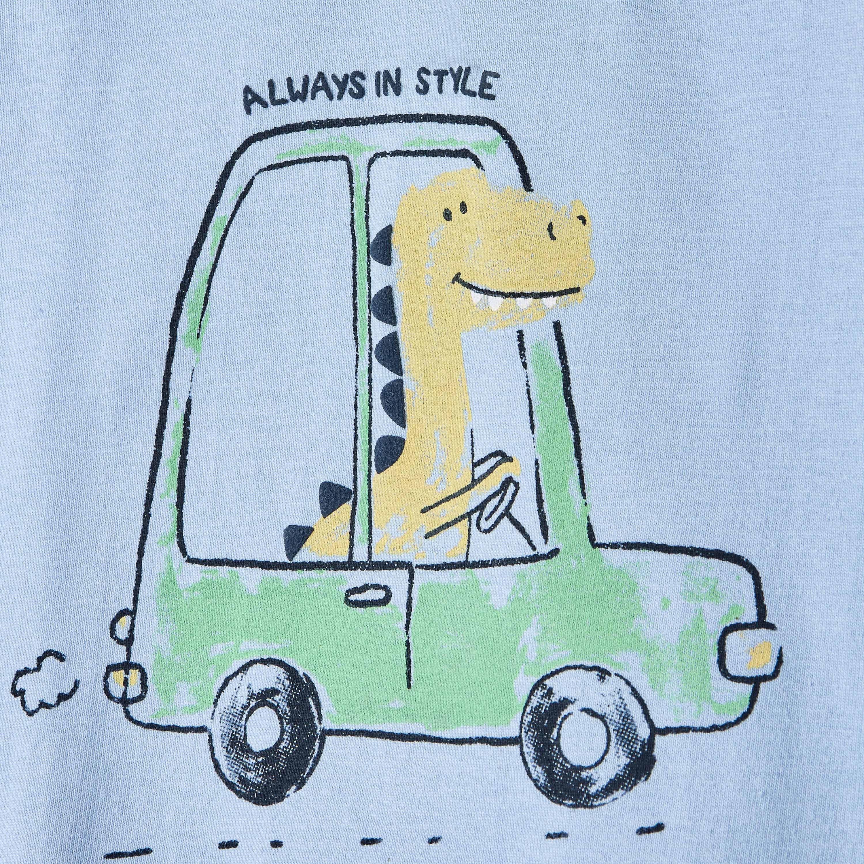 Juniors Printed T-shirt with Crew Neck