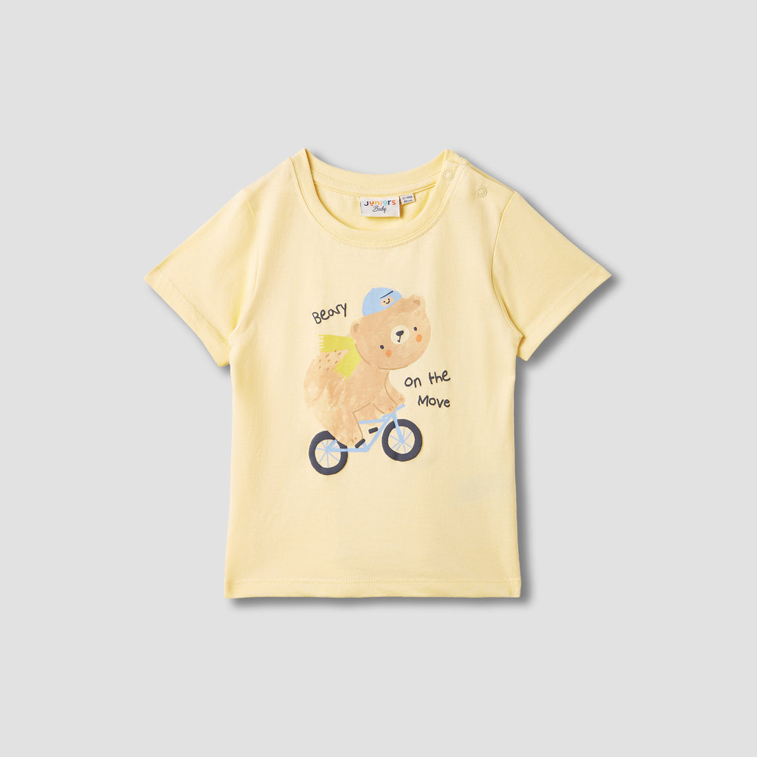 Juniors Bear Print T-shirt - Yellow / 12-18 mths