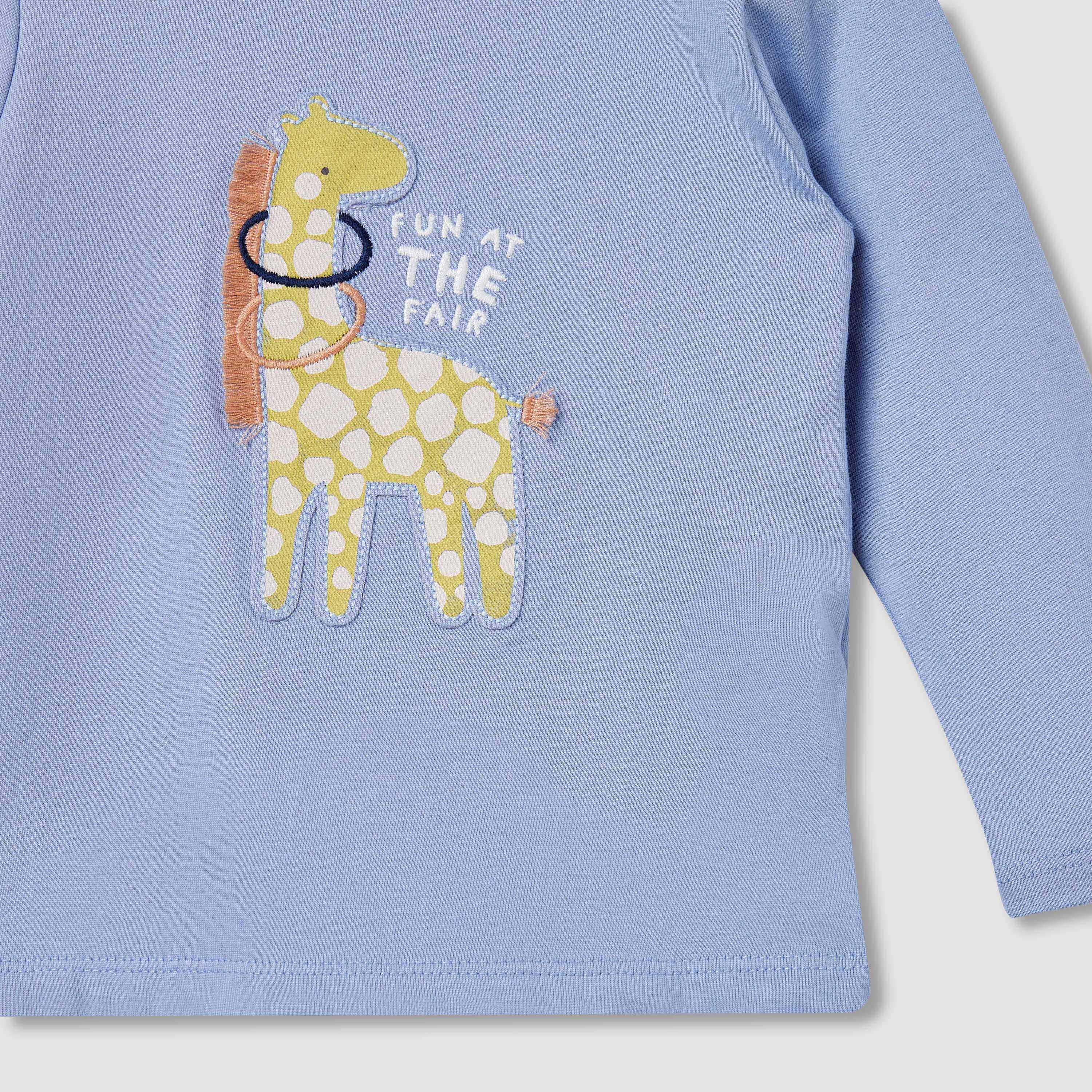 Juniors Animal Applique T-shirt with Long Sleeves - Set of 3