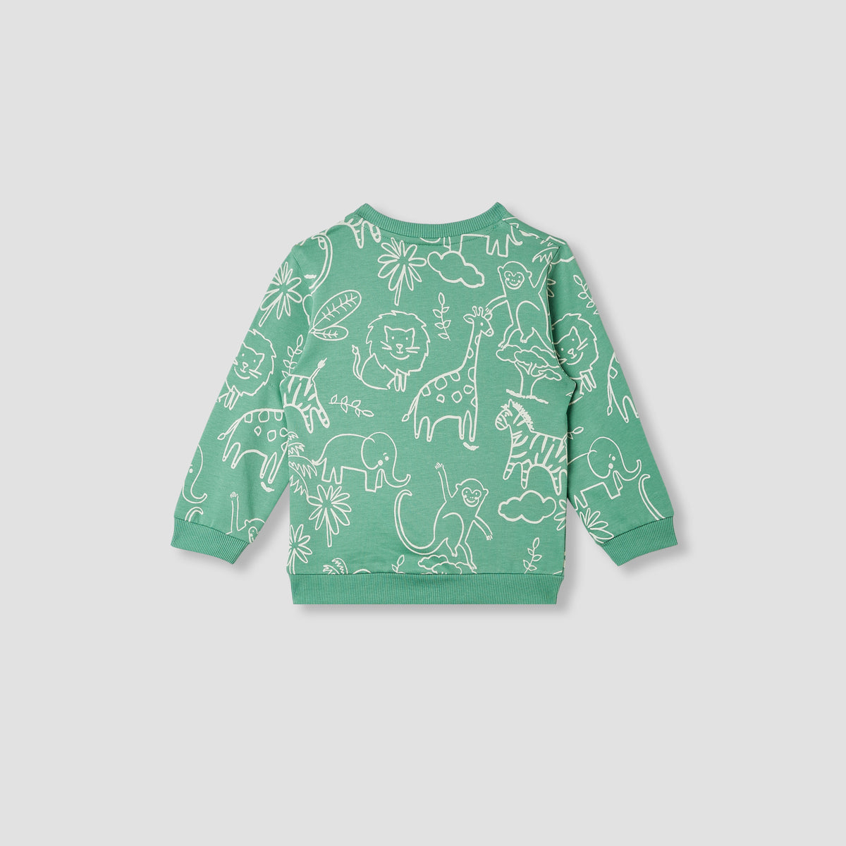 Juniors Jungle Print Sweatshirt with Long Sleeves