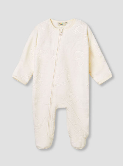 Juniors Dinosaur Embossed Coverall with Long Sleeves-baby-boys-clothing-nightwear-sleepsuits-image-1