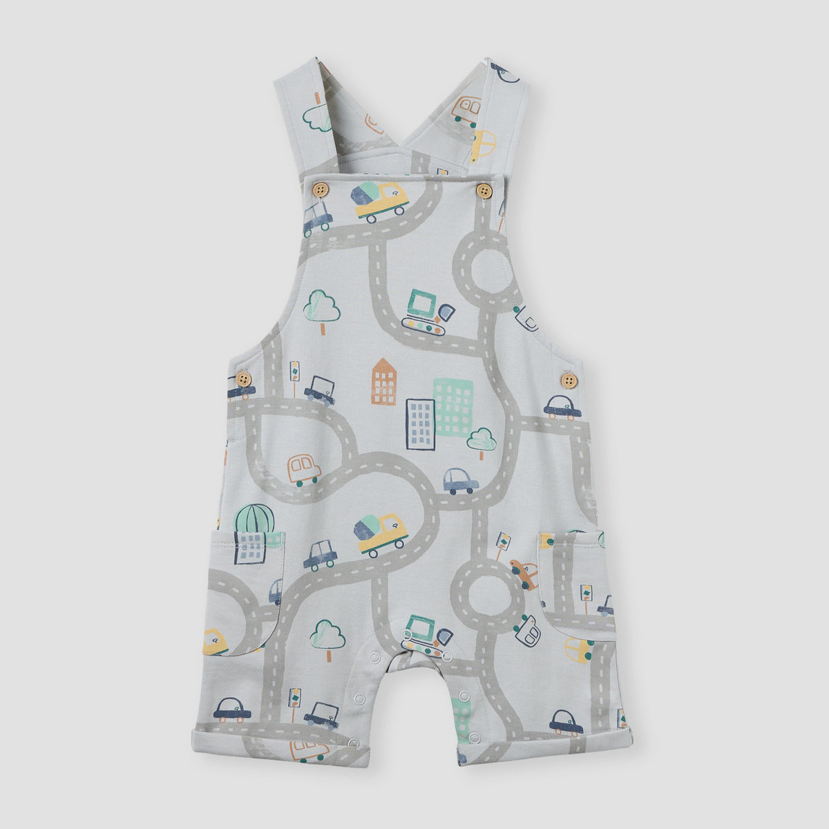 Juniors All-Over Print Dungaree and T-shirt Set