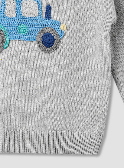 Juniors Vehicle Applique Pullover and Joggers Set-baby-boys-clothing-winterwear-setsandcoords-image-5