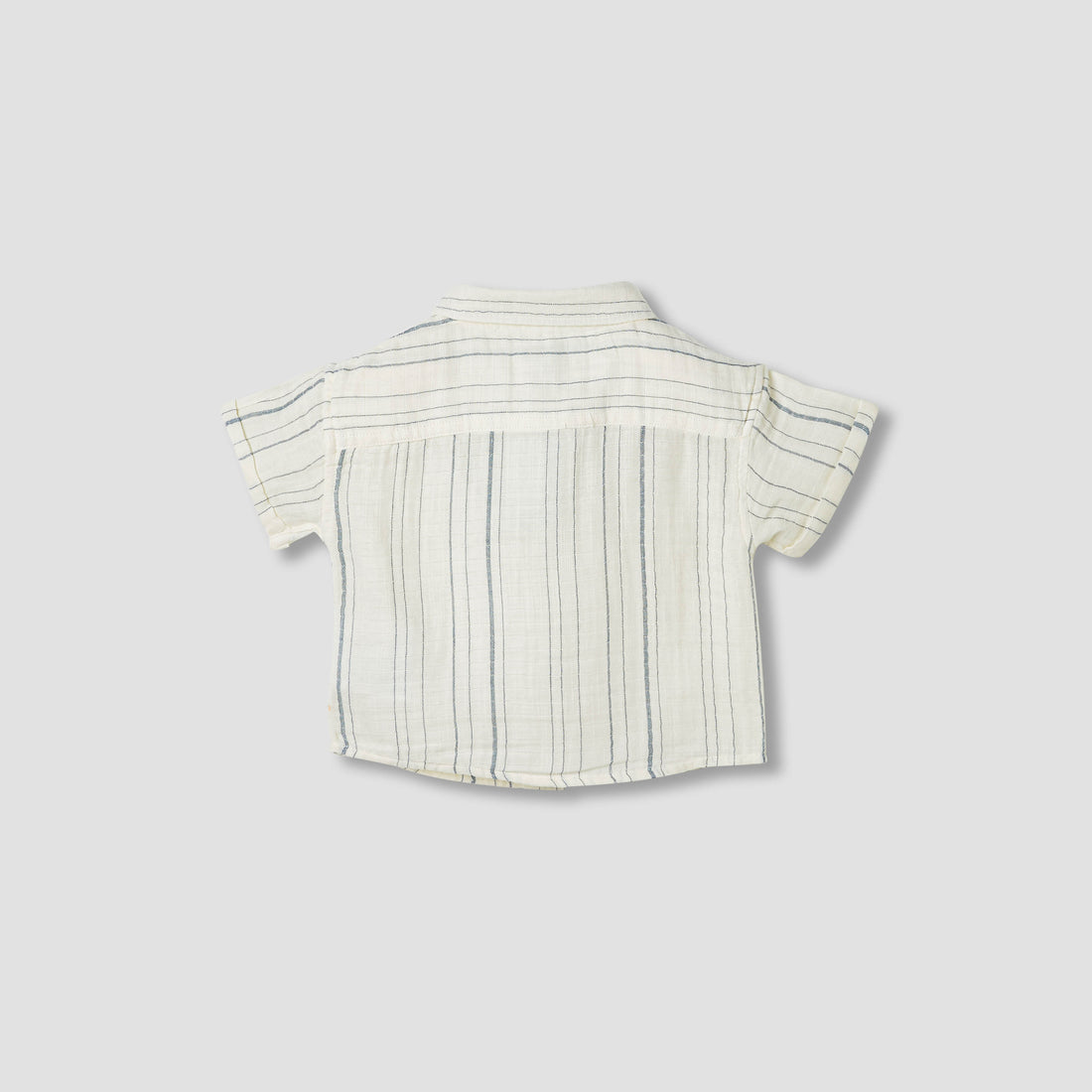 Juniors Striped Shirt with Short Sleeves