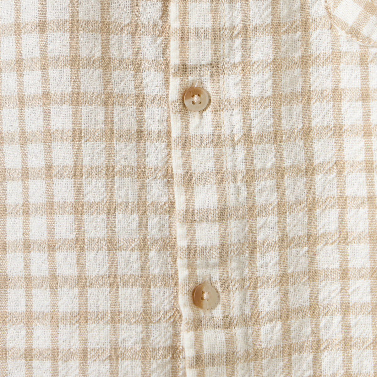 Giggles Checked Collared Shirt with Short Sleeves
