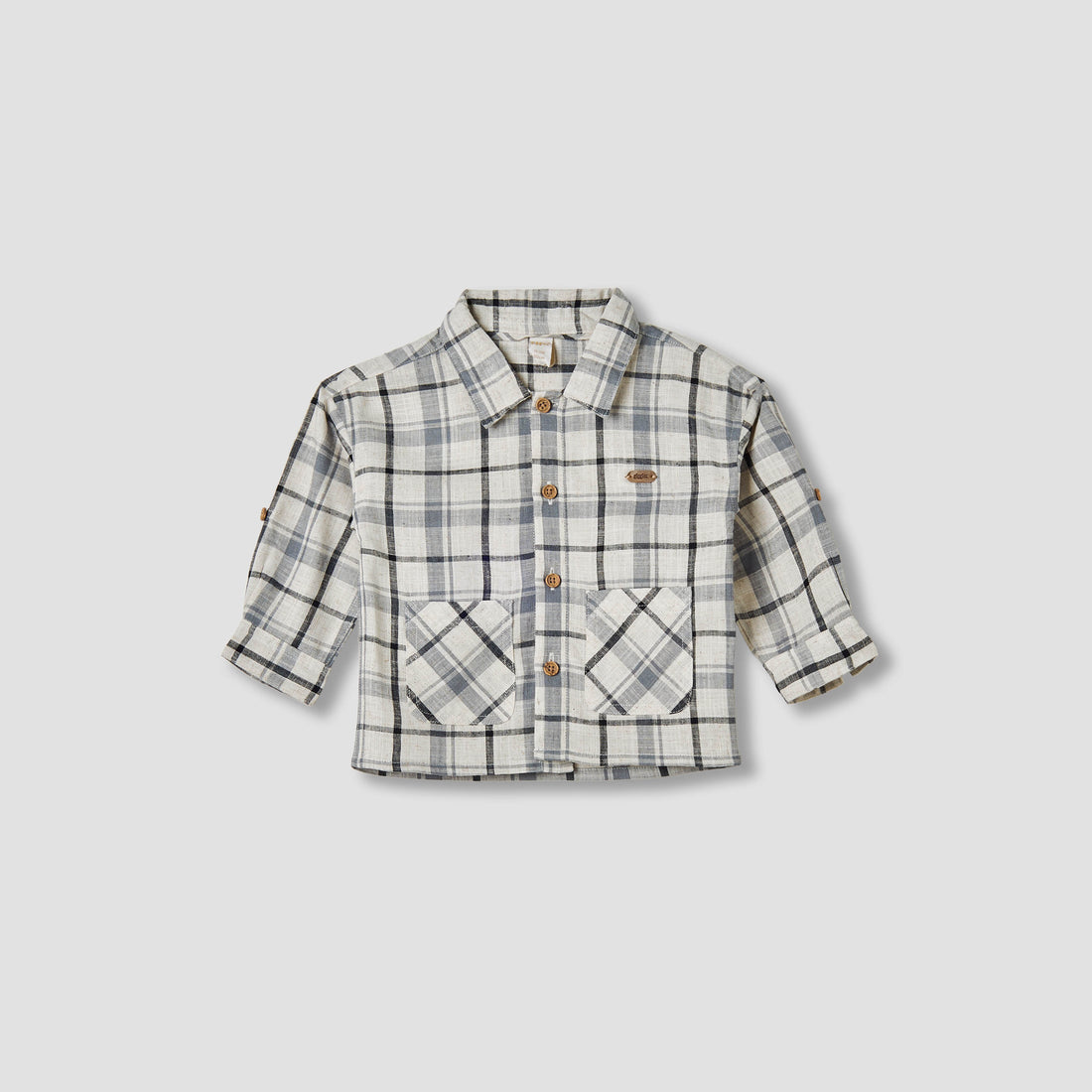 Giggles Checked Collared Shirt with Pocket