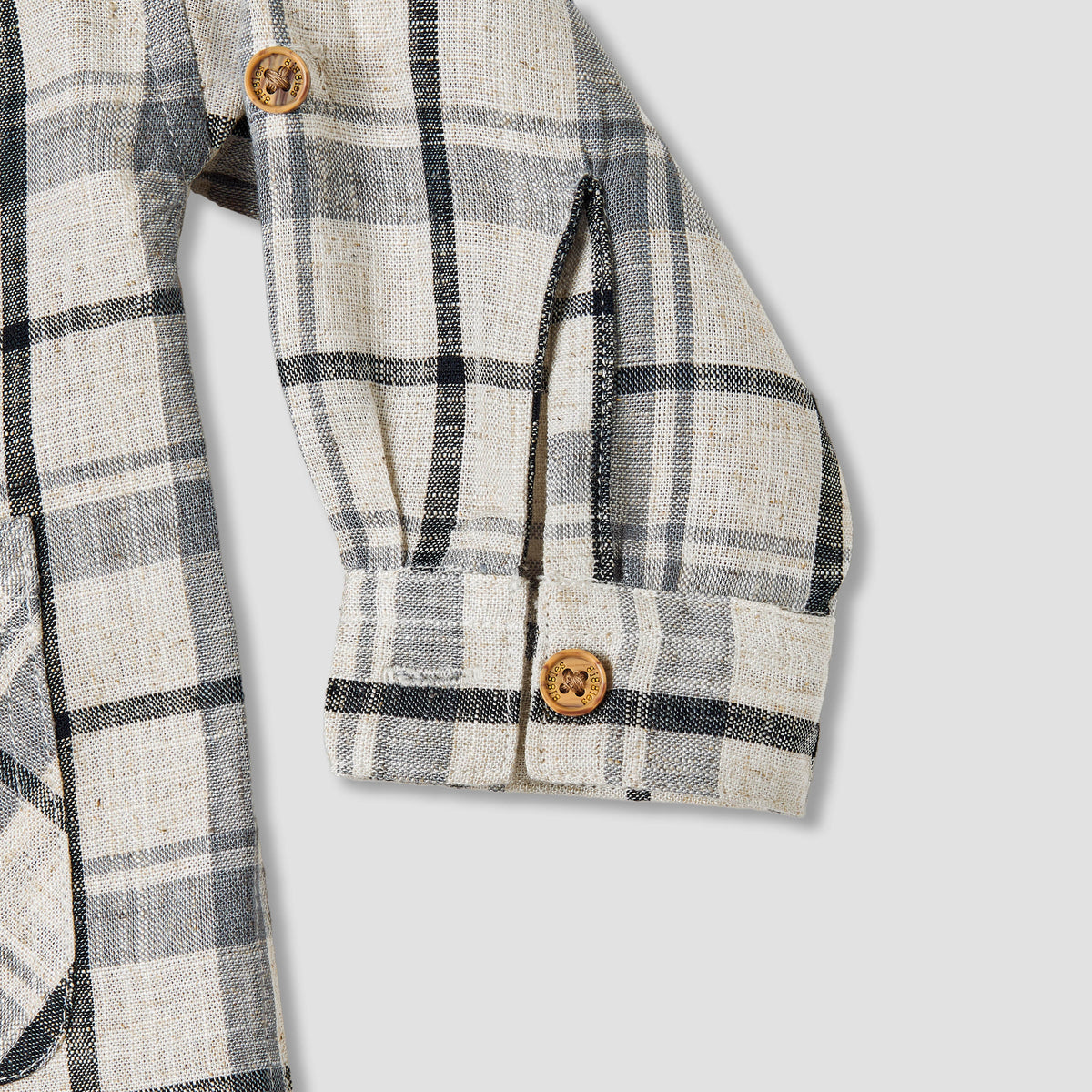 Giggles Checked Collared Shirt with Pocket