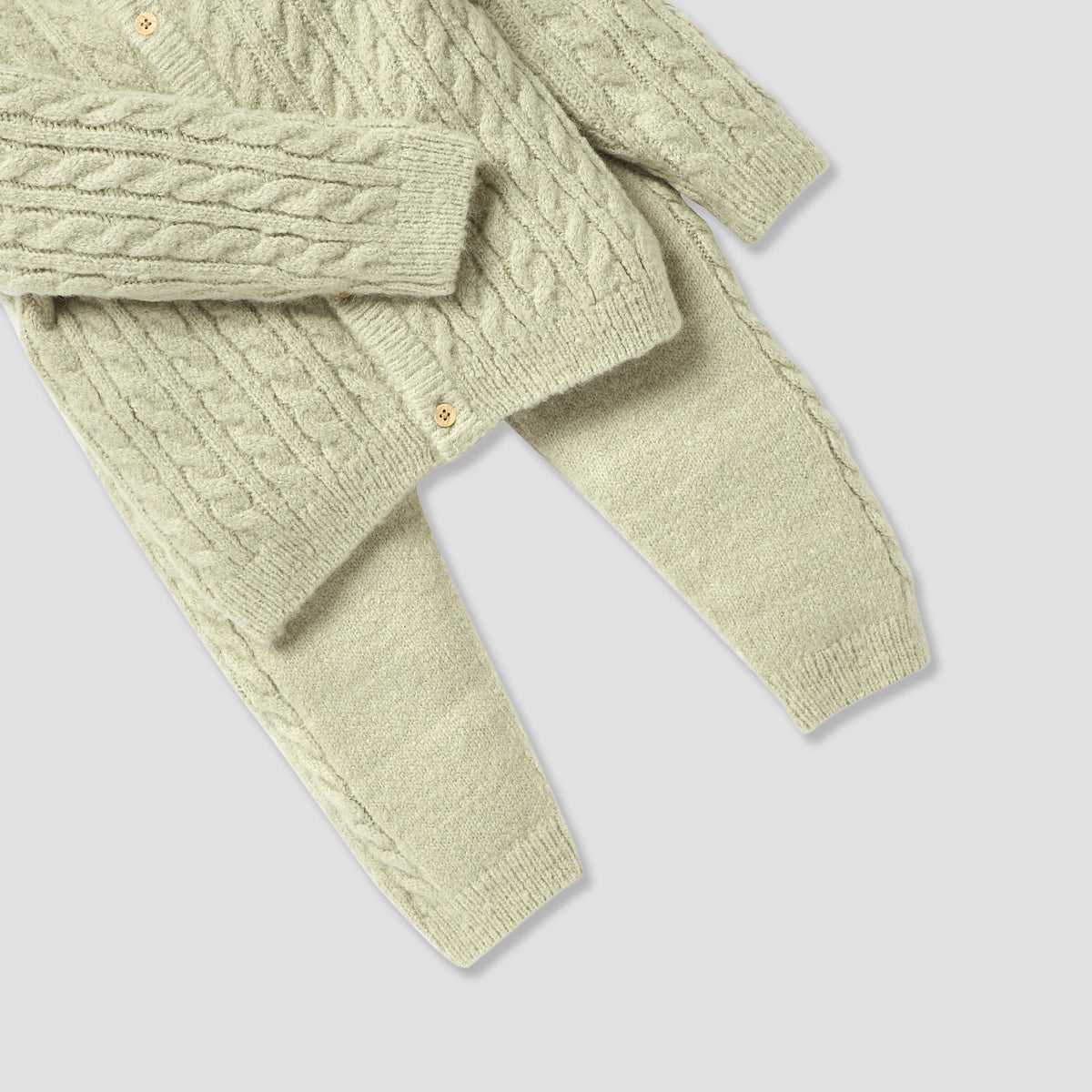 Giggles Cable Knit Shirt and Pant Set
