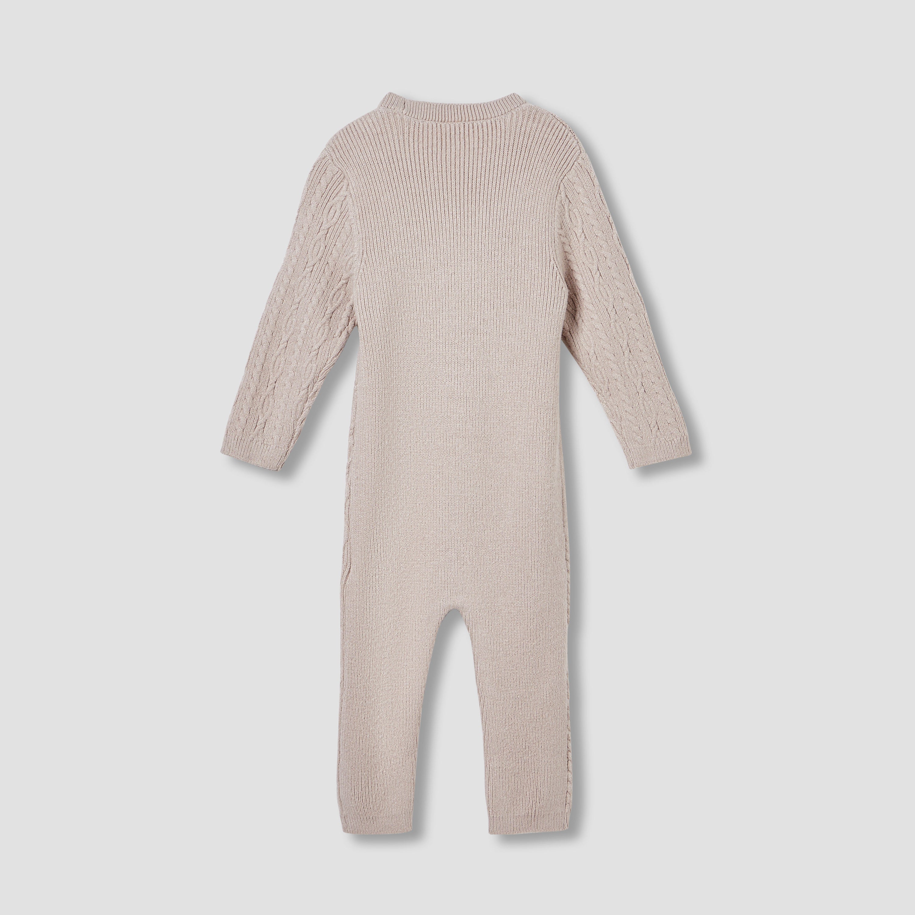 Giggles Cable Knit Romper with Long Sleeves