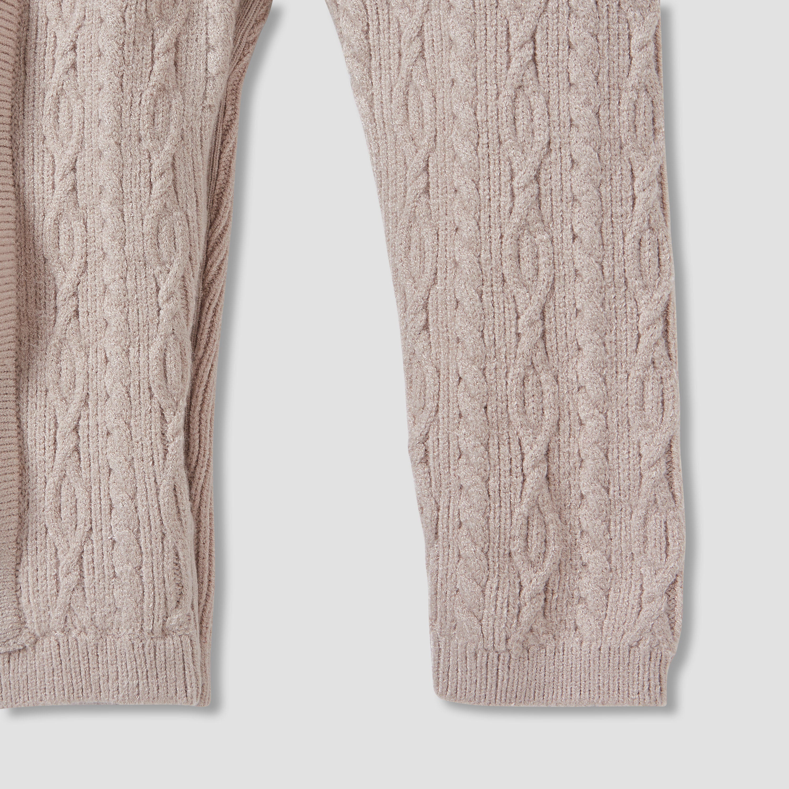 Giggles Cable Knit Romper with Long Sleeves