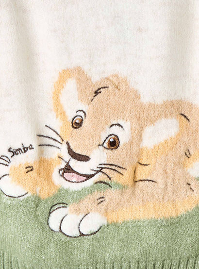 Disney Boys Sweater and Pants Set with Simba Knit Texture - Long Sleeves - Crew Neck-baby-boys-clothing-winterwear-setsandcoords-image-4