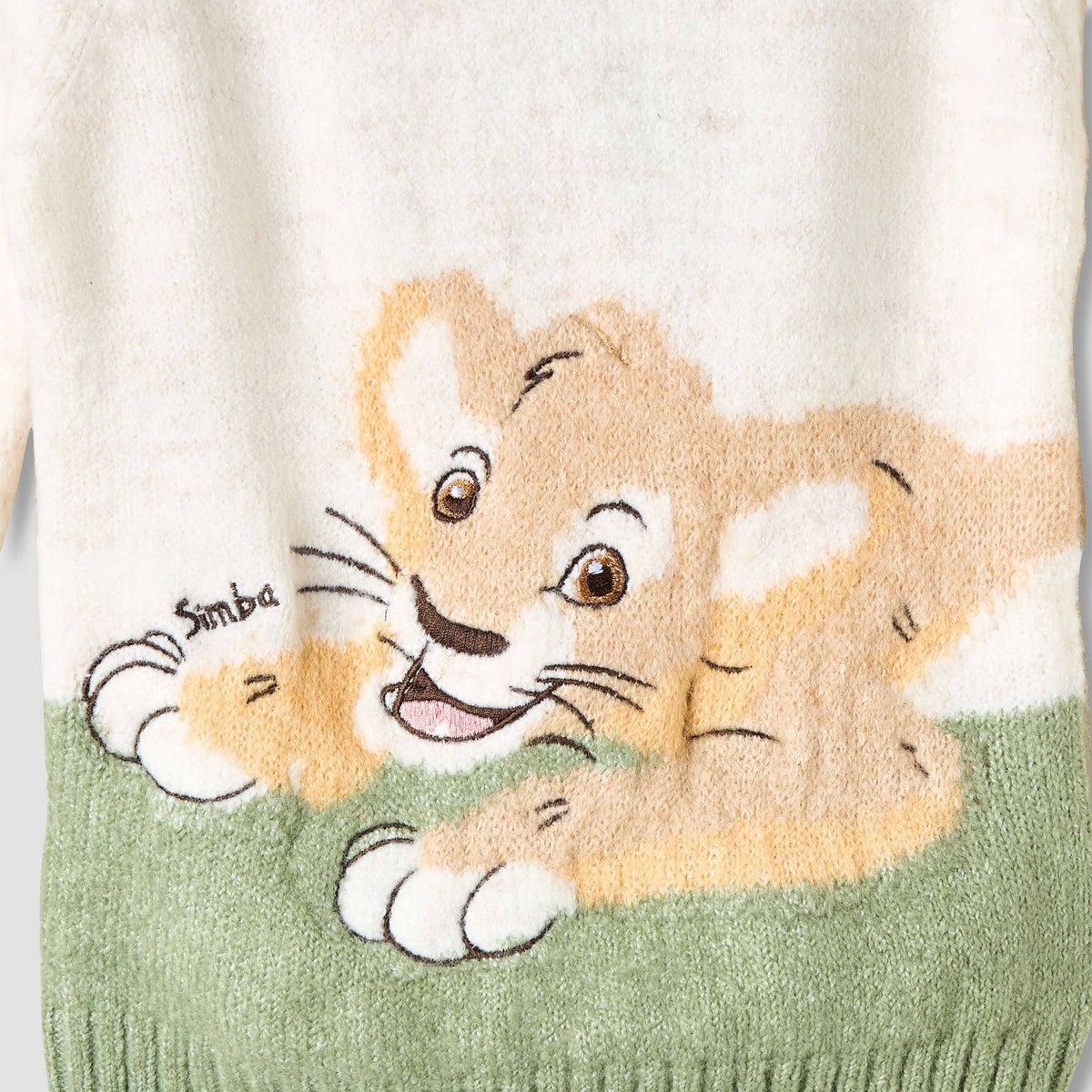 Disney Boys Sweater and Pants Set with Simba Knit Texture - Long Sleeves - Crew Neck