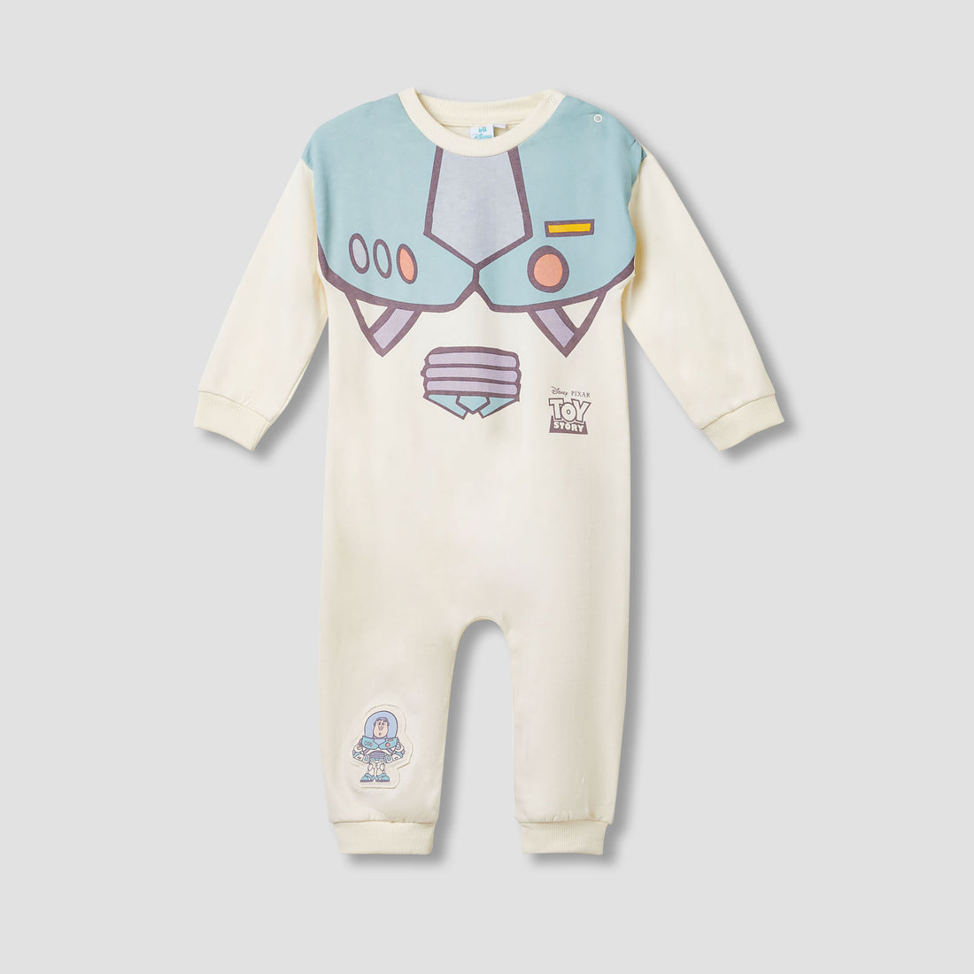 Disney Buzz Lightyear Print Romper with Long Sleeves