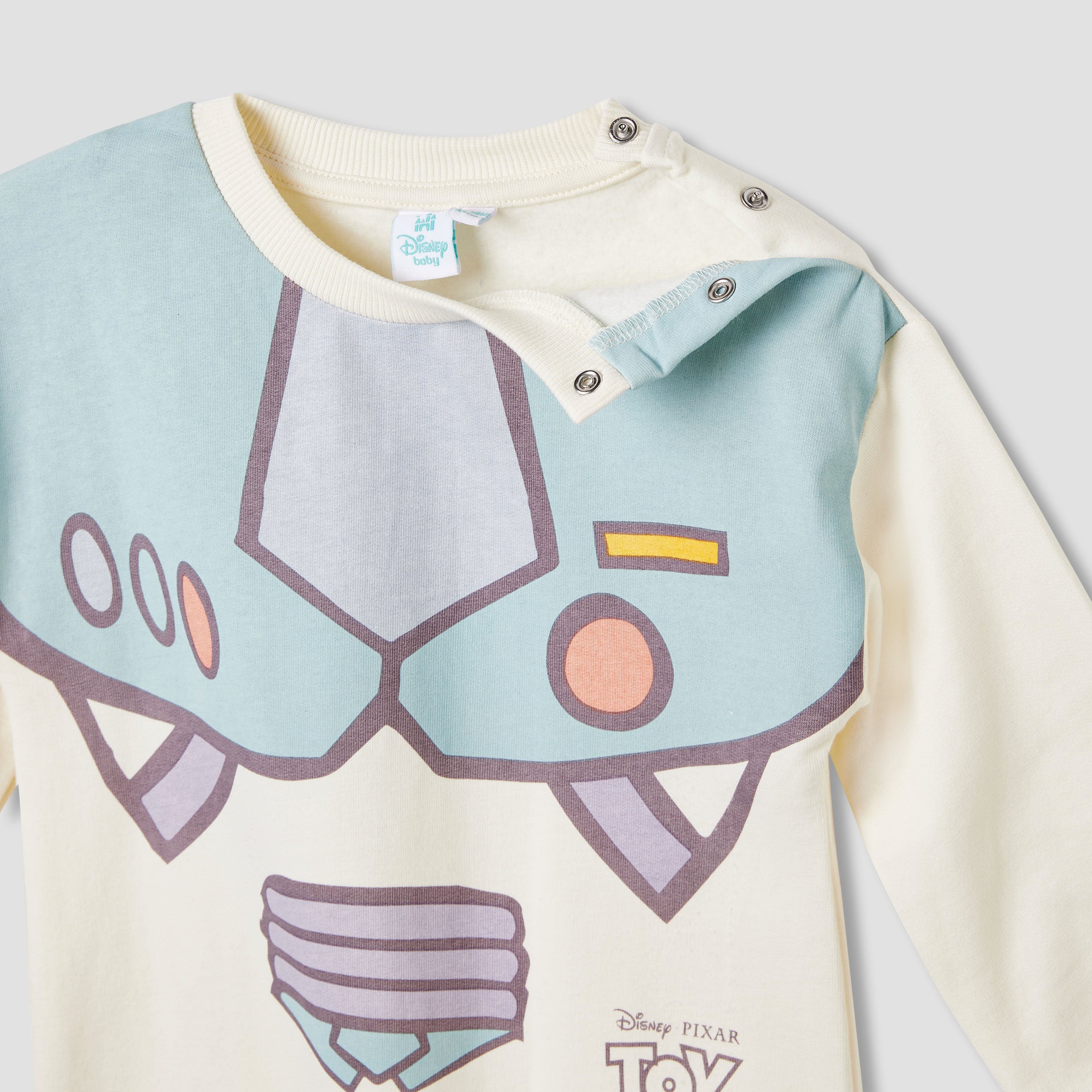 Disney Buzz Lightyear Print Romper with Long Sleeves