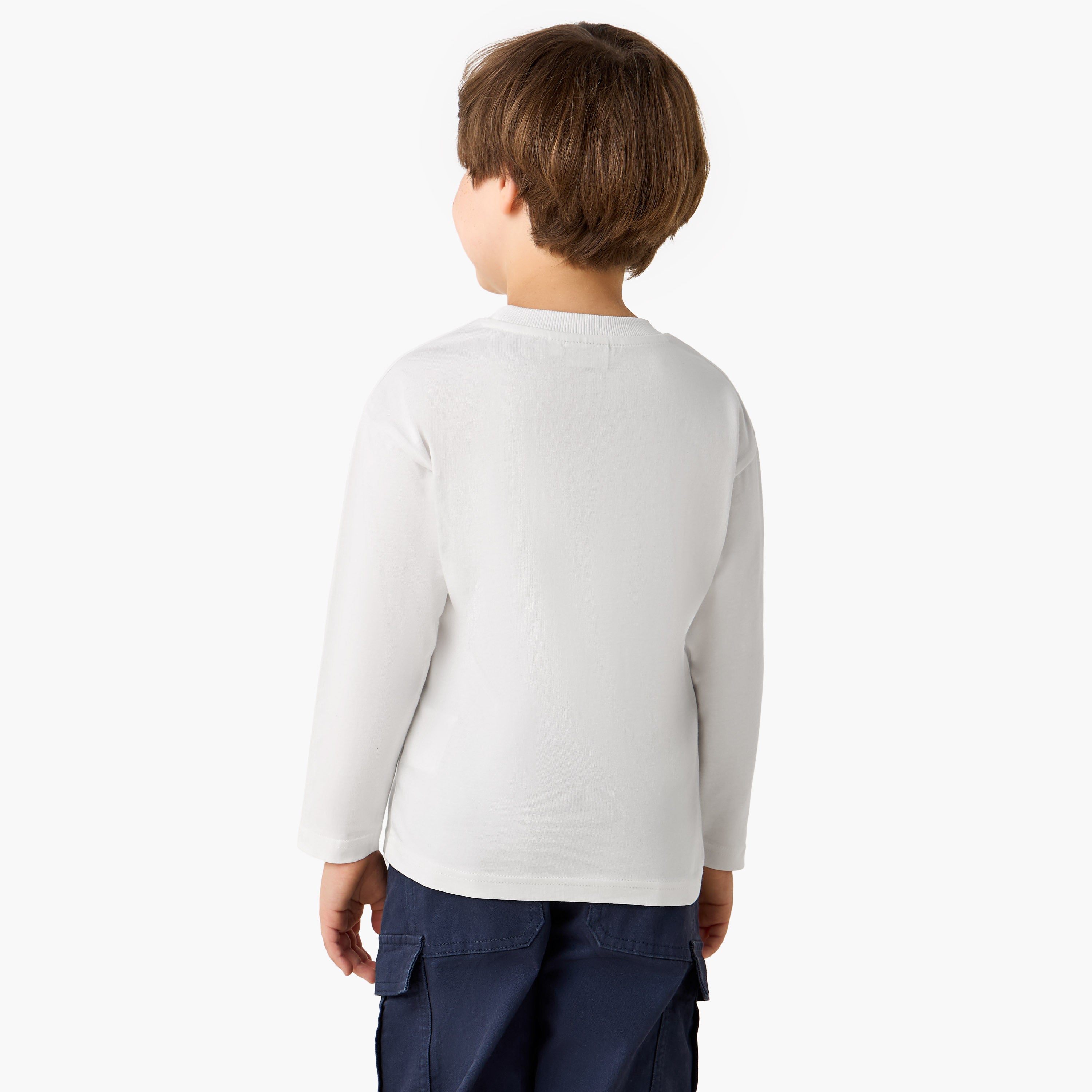Juniors Boys Crew Neck T-shirt - Cotton - Long Sleeves - Set of 2
