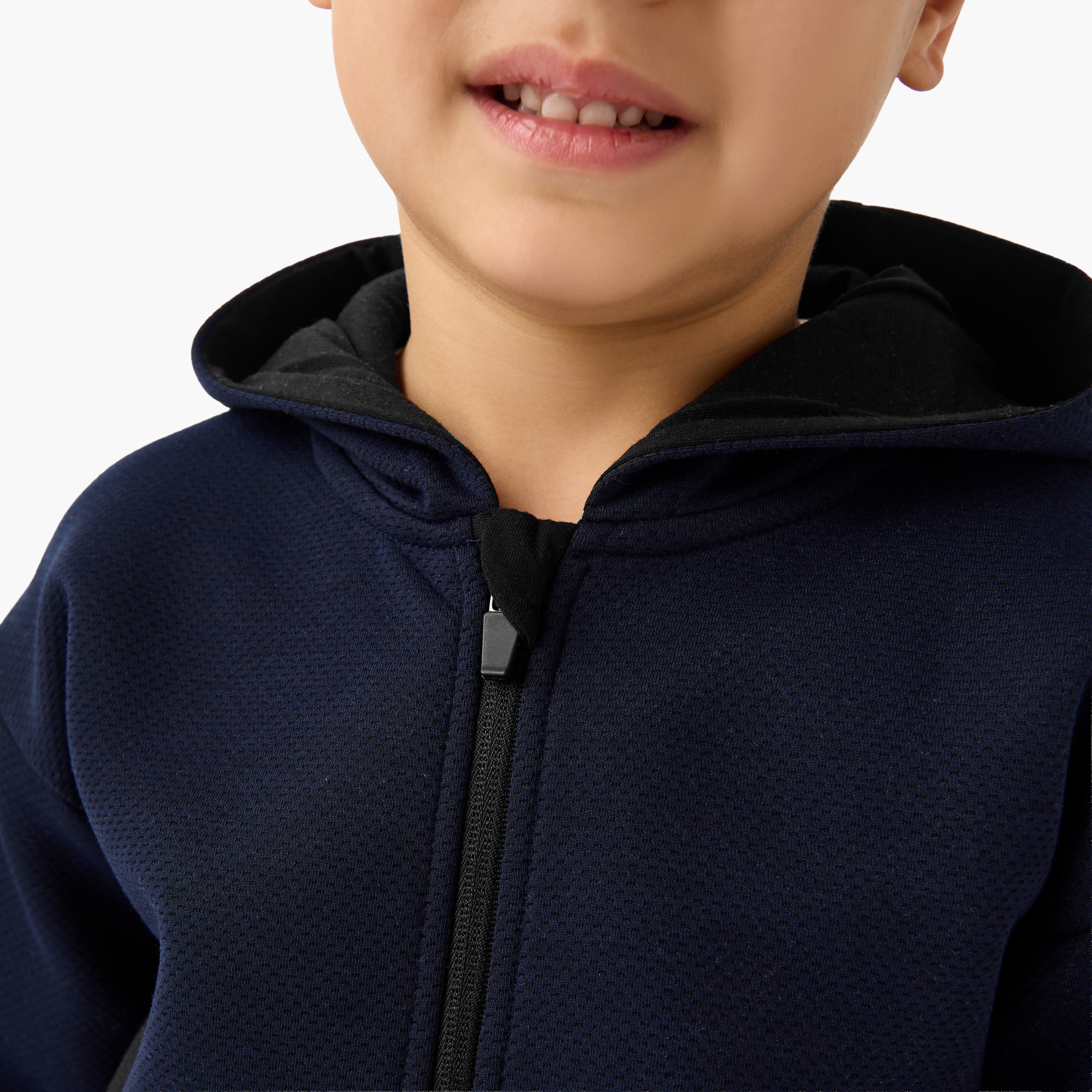 Juniors Textured Hooded Sweatshirt and Joggers Set