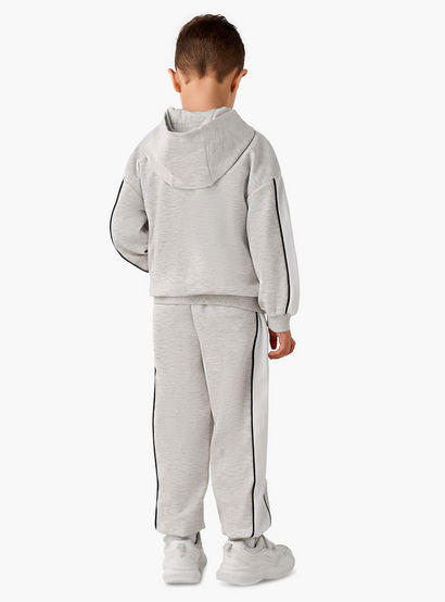 Juniors Boys Sweatshirt and Joggers Set with Hood - Soft Polyester - Long Sleeves-boys-clothing-setsandcoords-image-4