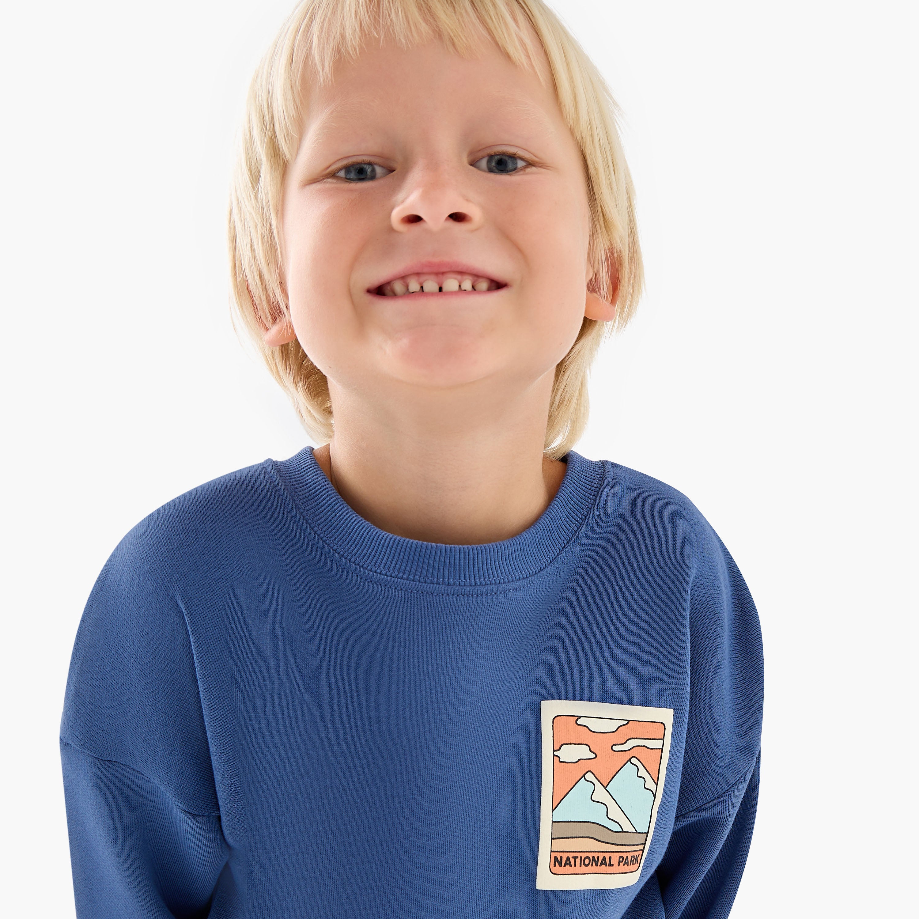 Juniors Boys Sweatshirt and Joggers Set with Graphic Print - Cotton - Long Sleeves - Crew Neck