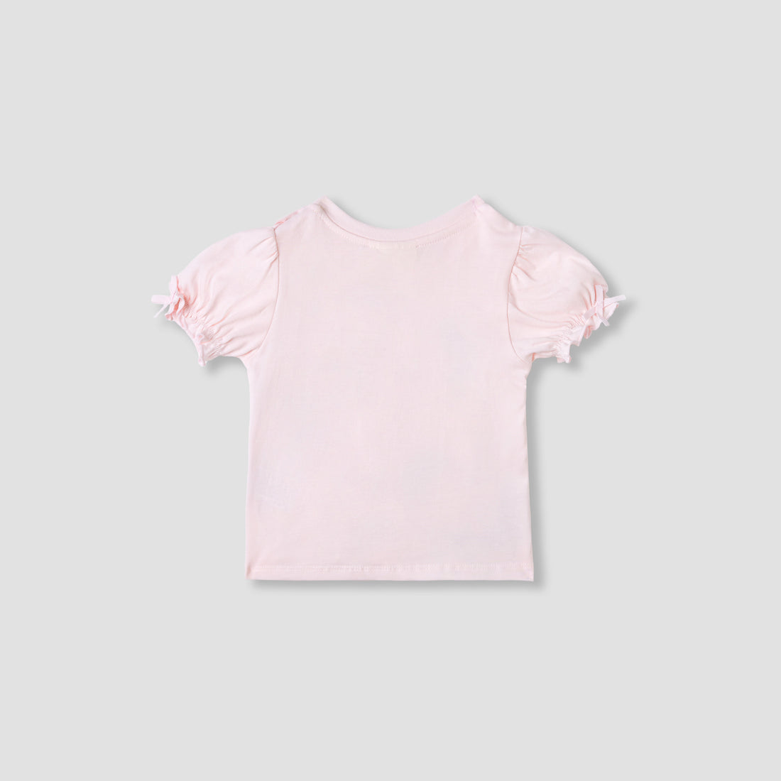 Juniors Printed T-shirt with Puff Sleeves