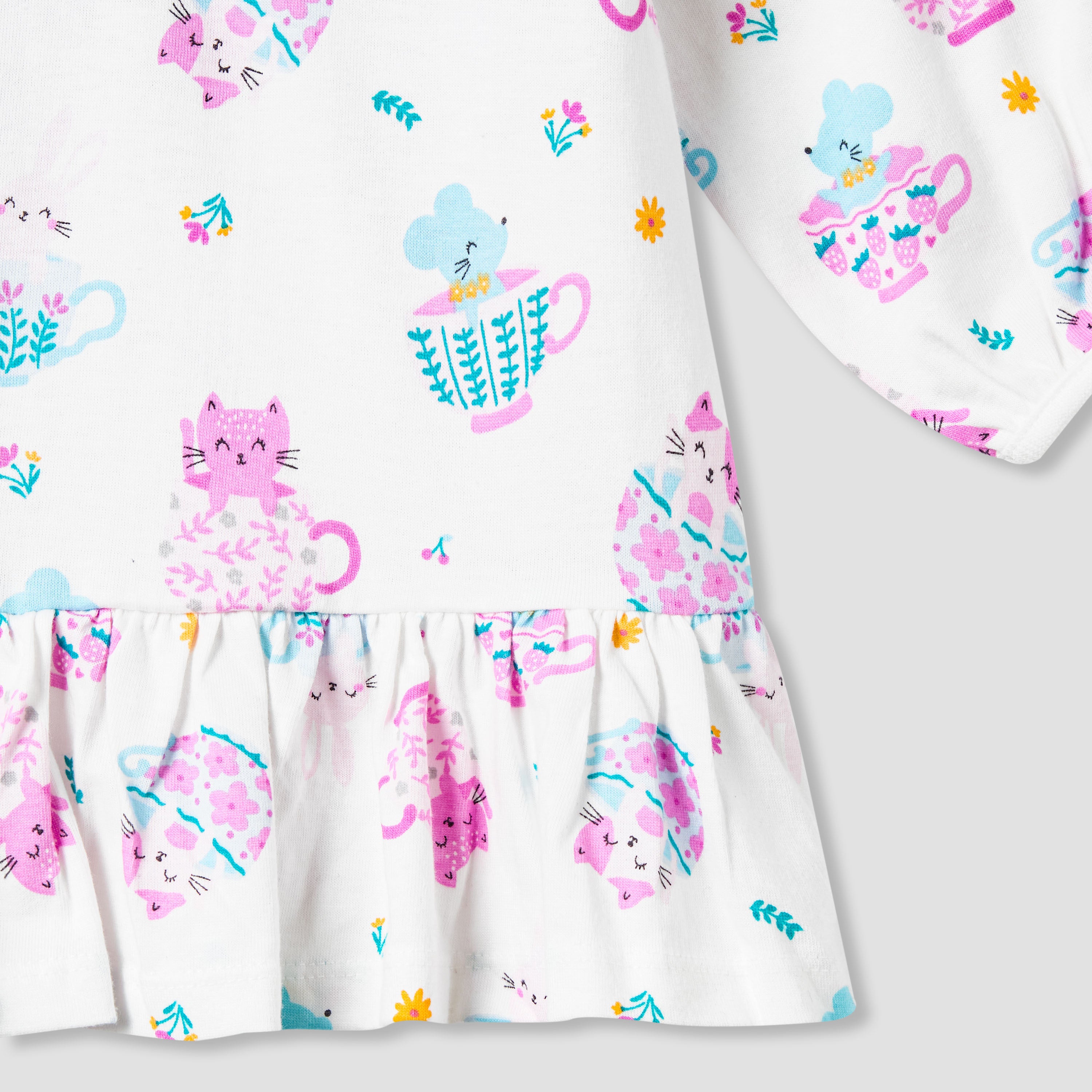 Juniors Printed Dress with Sailor Collar