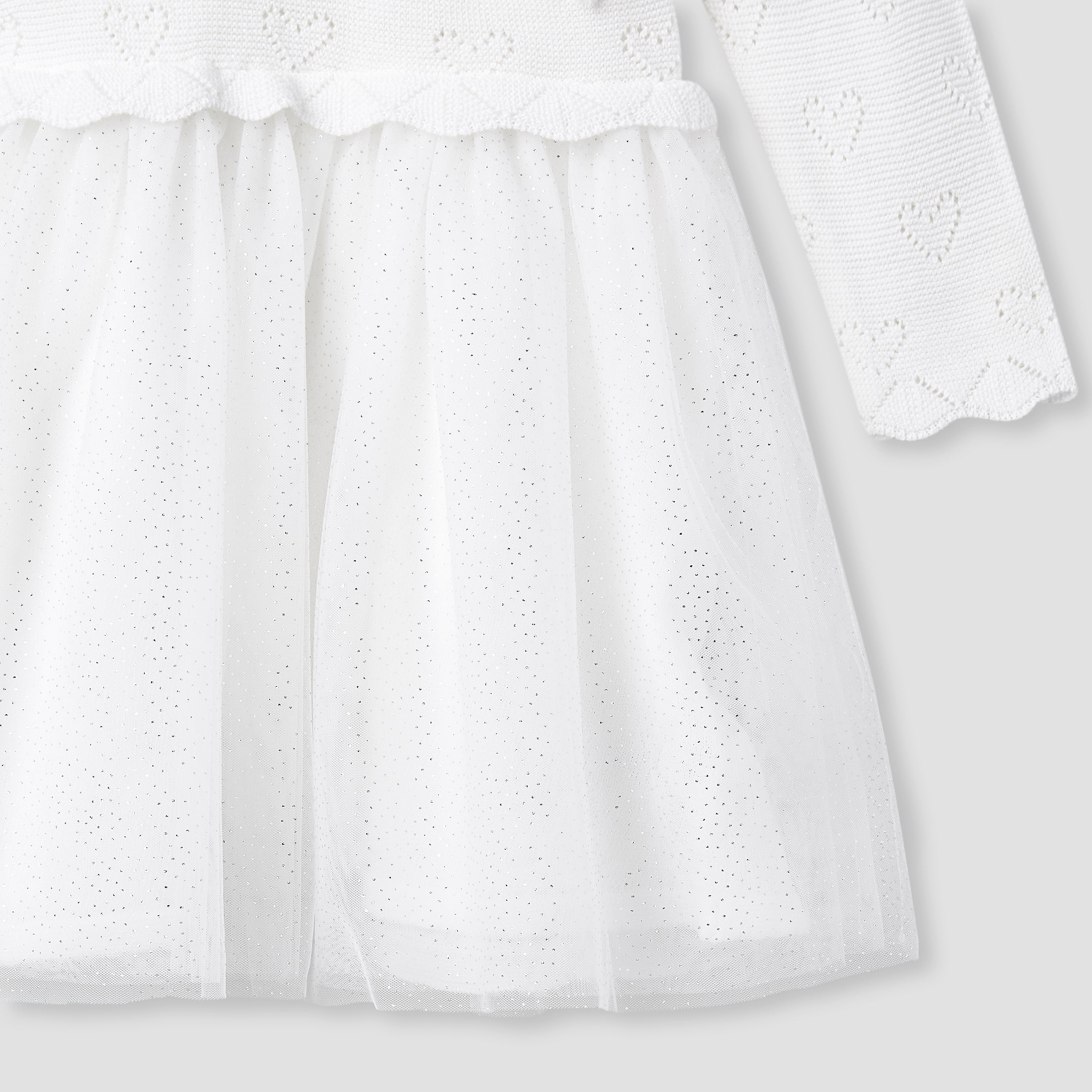 Juniors Textured V-neck Dress and Tights Set