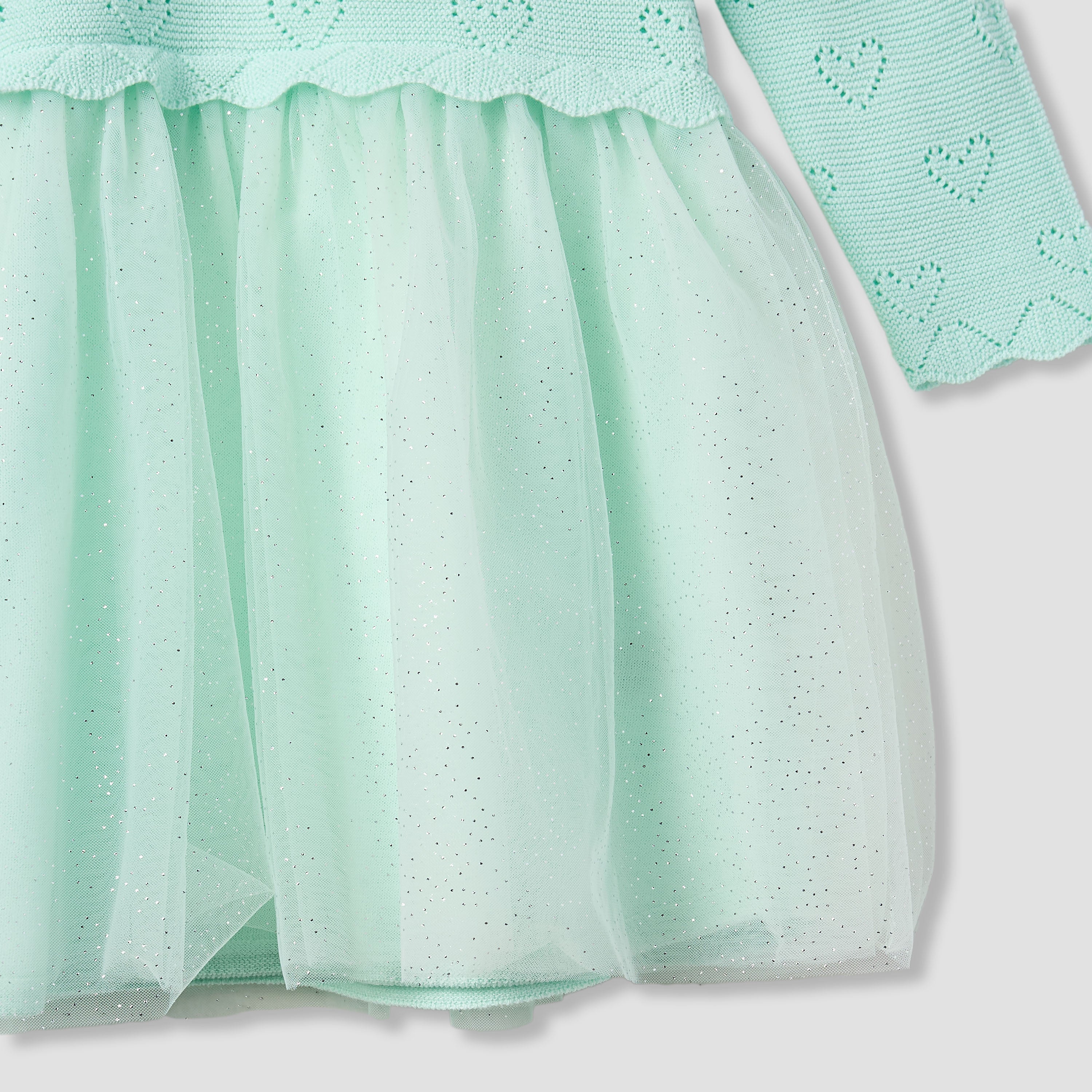 Juniors Textured V-neck Dress and Tights Set