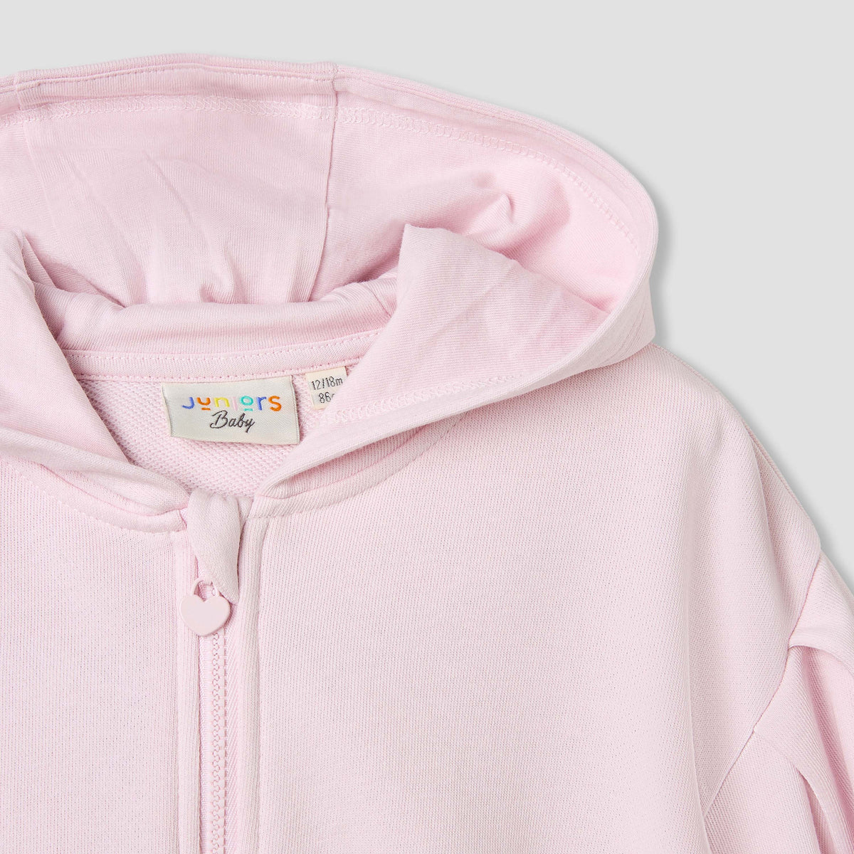 Juniors Floral Print Hooded Sweatshirt with Long Sleeves