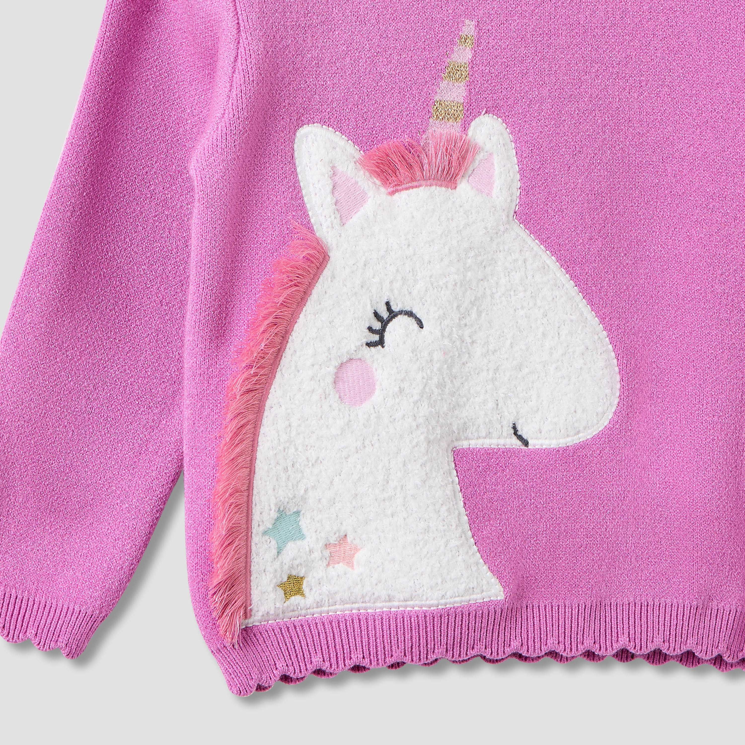Juniors Unicorn Applique Sweater and Flared Pants Set