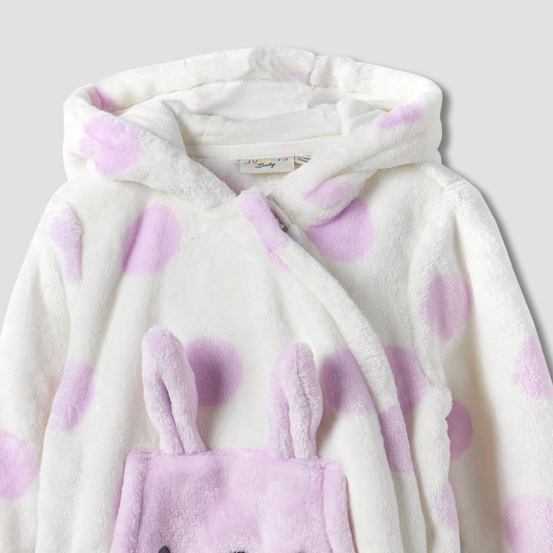 Juniors Hooded Sleepsuit with Print - Polyester - Long Sleeves