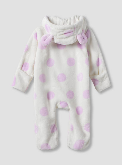 Juniors Hooded Sleepsuit with Print - Polyester - Long Sleeves-baby-girls-clothing-rompers-image-3