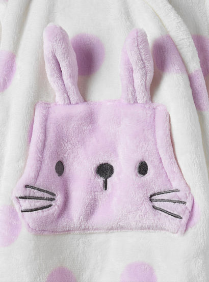 Juniors Hooded Sleepsuit with Print - Polyester - Long Sleeves-baby-girls-clothing-rompers-image-4