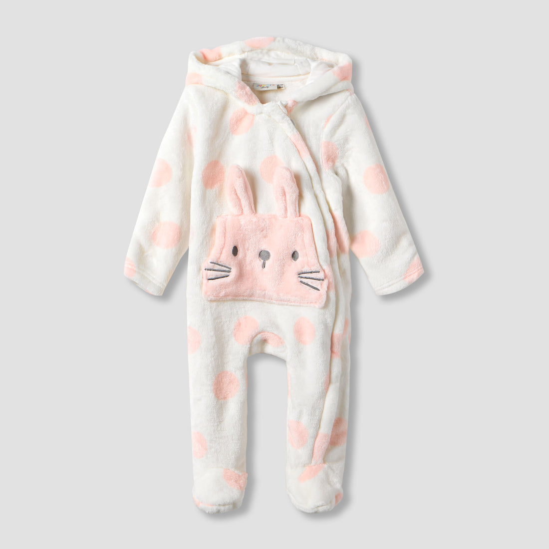 Juniors Hooded Neck Romper with Closed Feet - Long Sleeves
