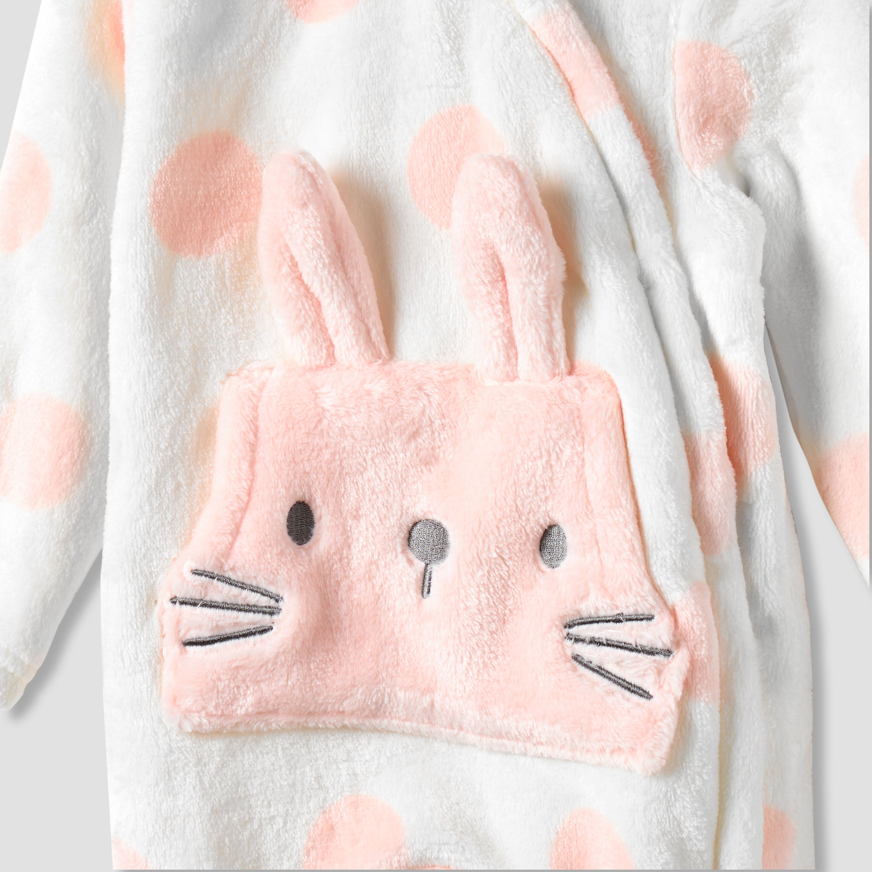 Juniors Hooded Neck Romper with Closed Feet - Long Sleeves