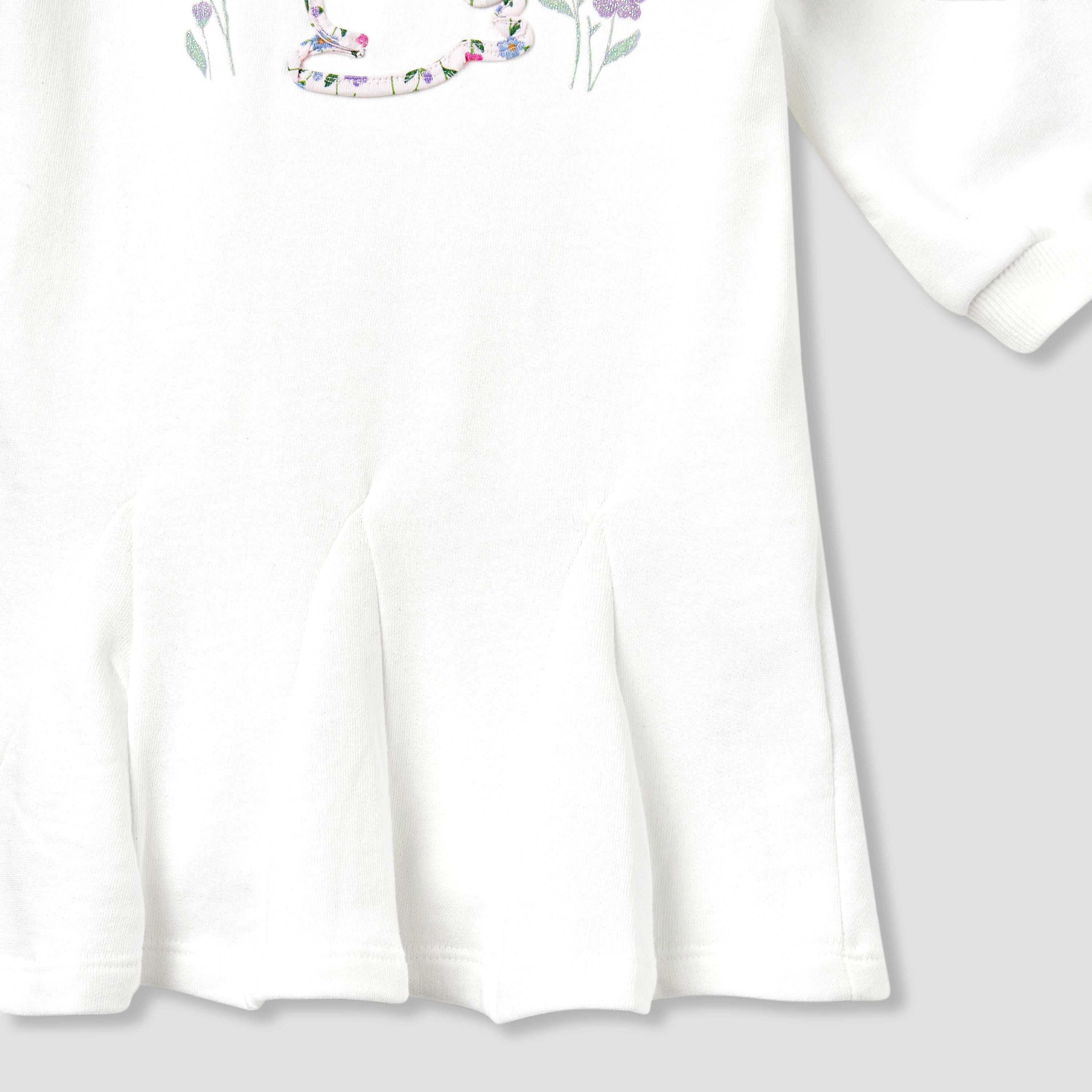 Juniors Bunny Applique Pleated Dress with Headband