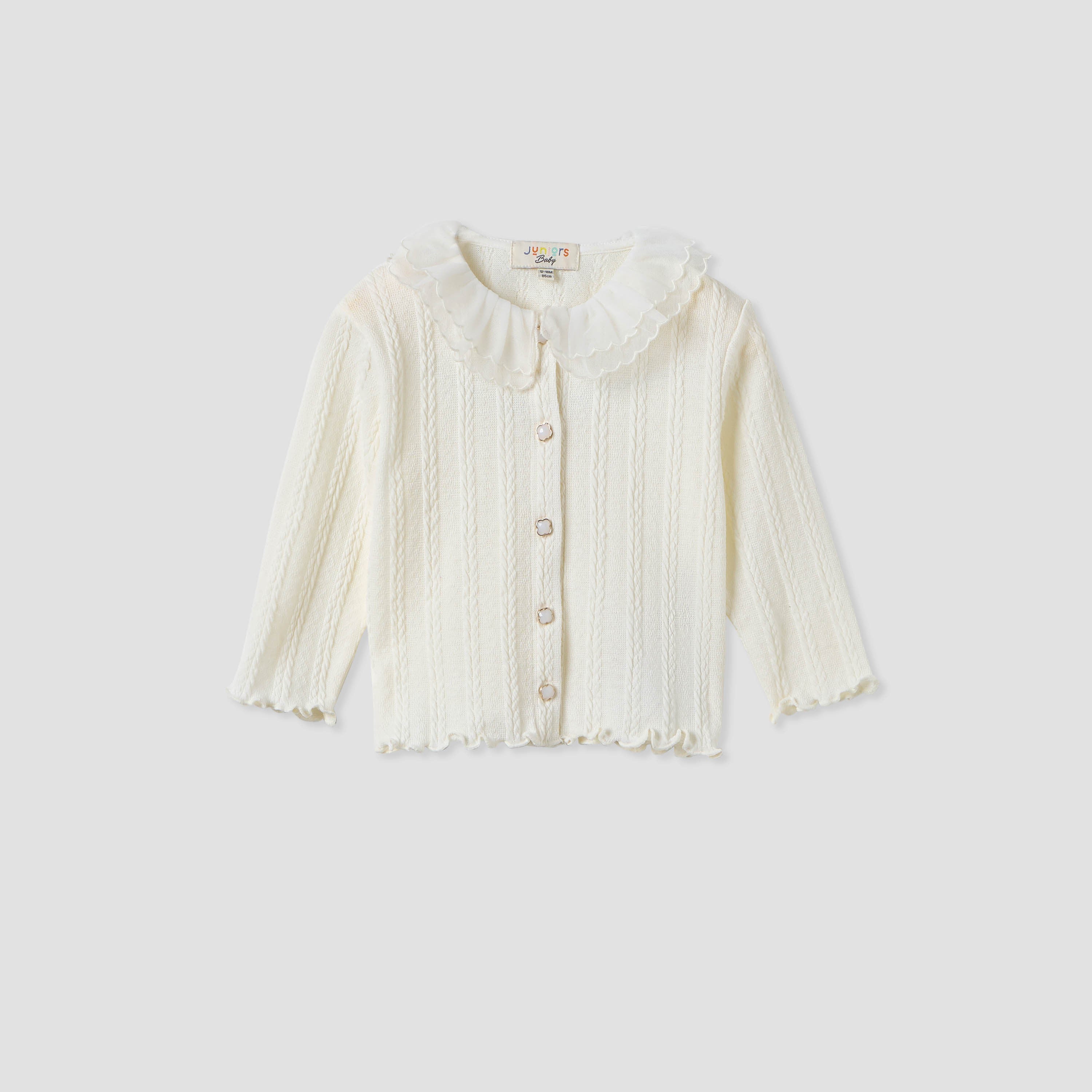 Juniors Textured Button Through Top and Pants Set