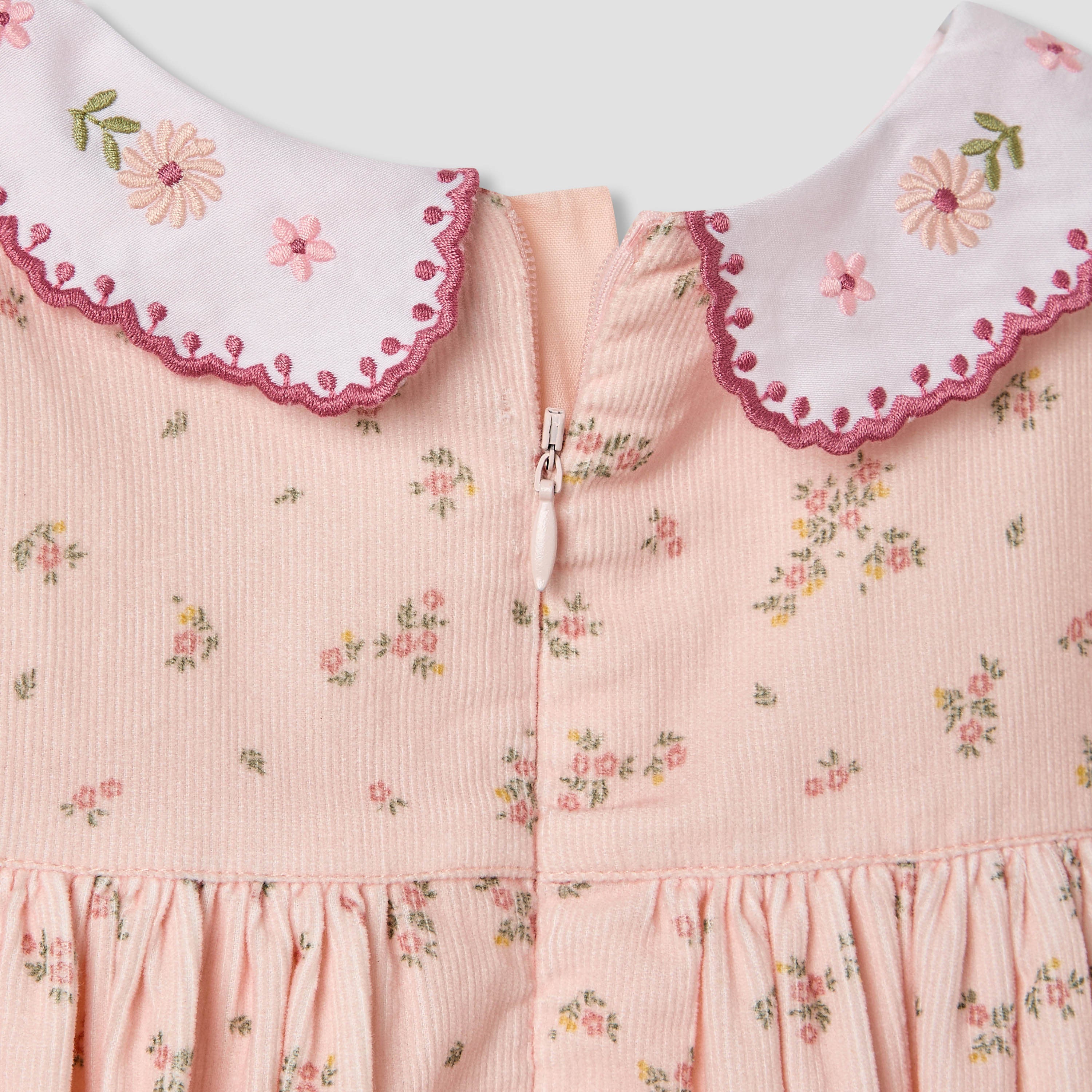 Giggles Floral Print Dress with Cardigan and Tights